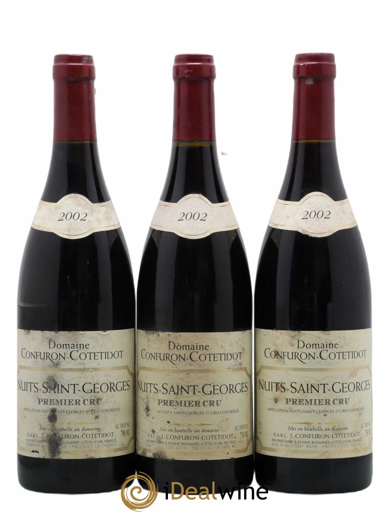 Nuits-Saint-Georges 1er Cru Confuron-Cotetidot 2002 - Lot de 3 bouteilles - 0