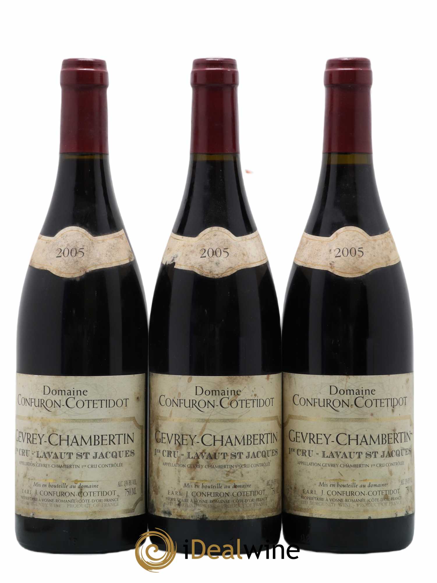 Gevrey-Chambertin 1er Cru Lavaux Saint Jacques Domaine Confuron Cotitedot 2005 - Posten von 3 Flaschen - 0