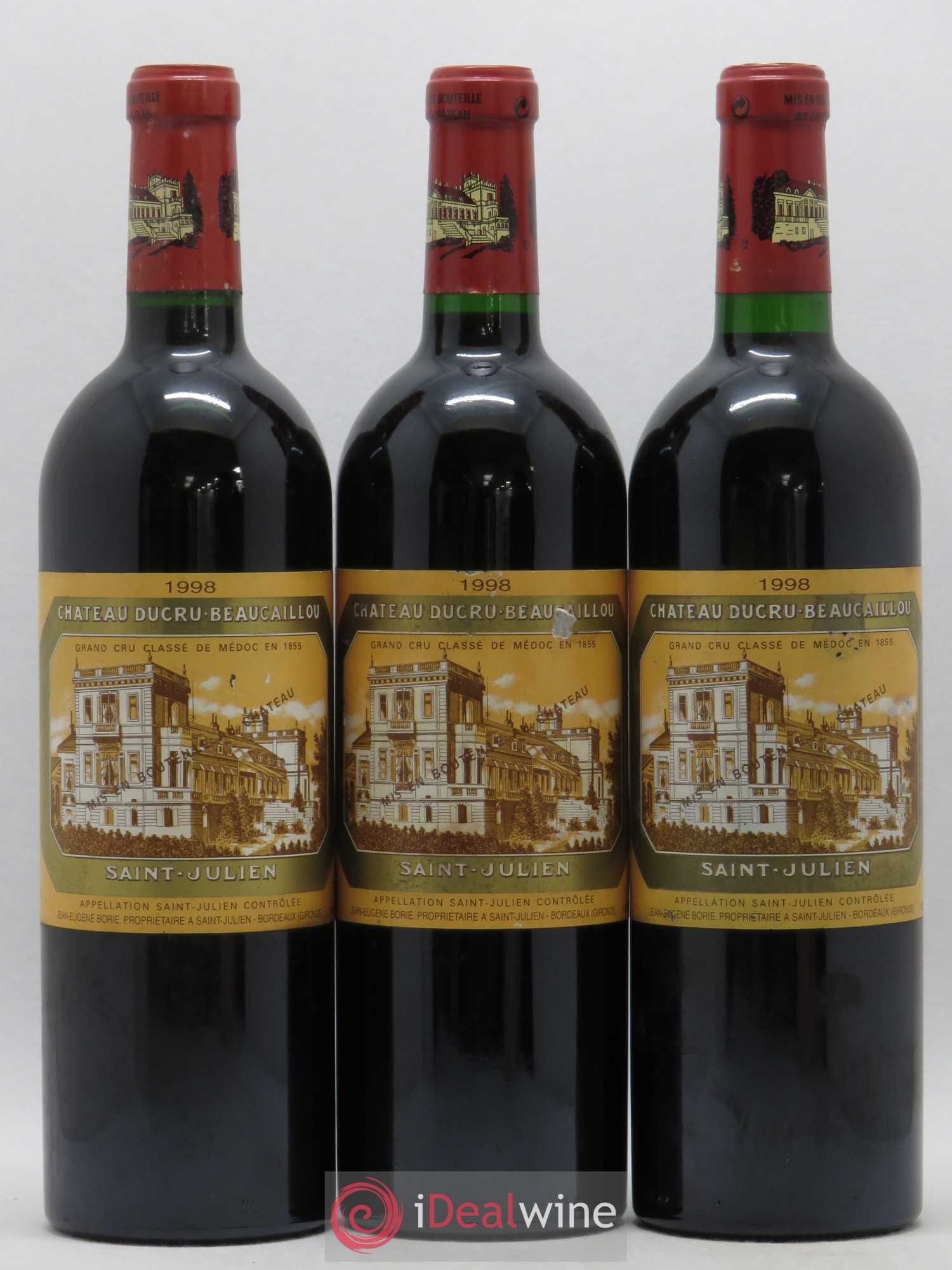 Château Ducru Beaucaillou 2ème Grand Cru Classé 1998 - Lot de 3 bouteilles - 0
