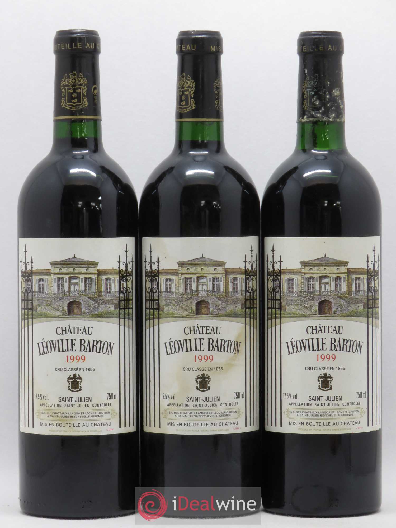 Château Léoville Barton 2ème Grand Cru Classé 1999 - Lot de 3 bouteilles - 0