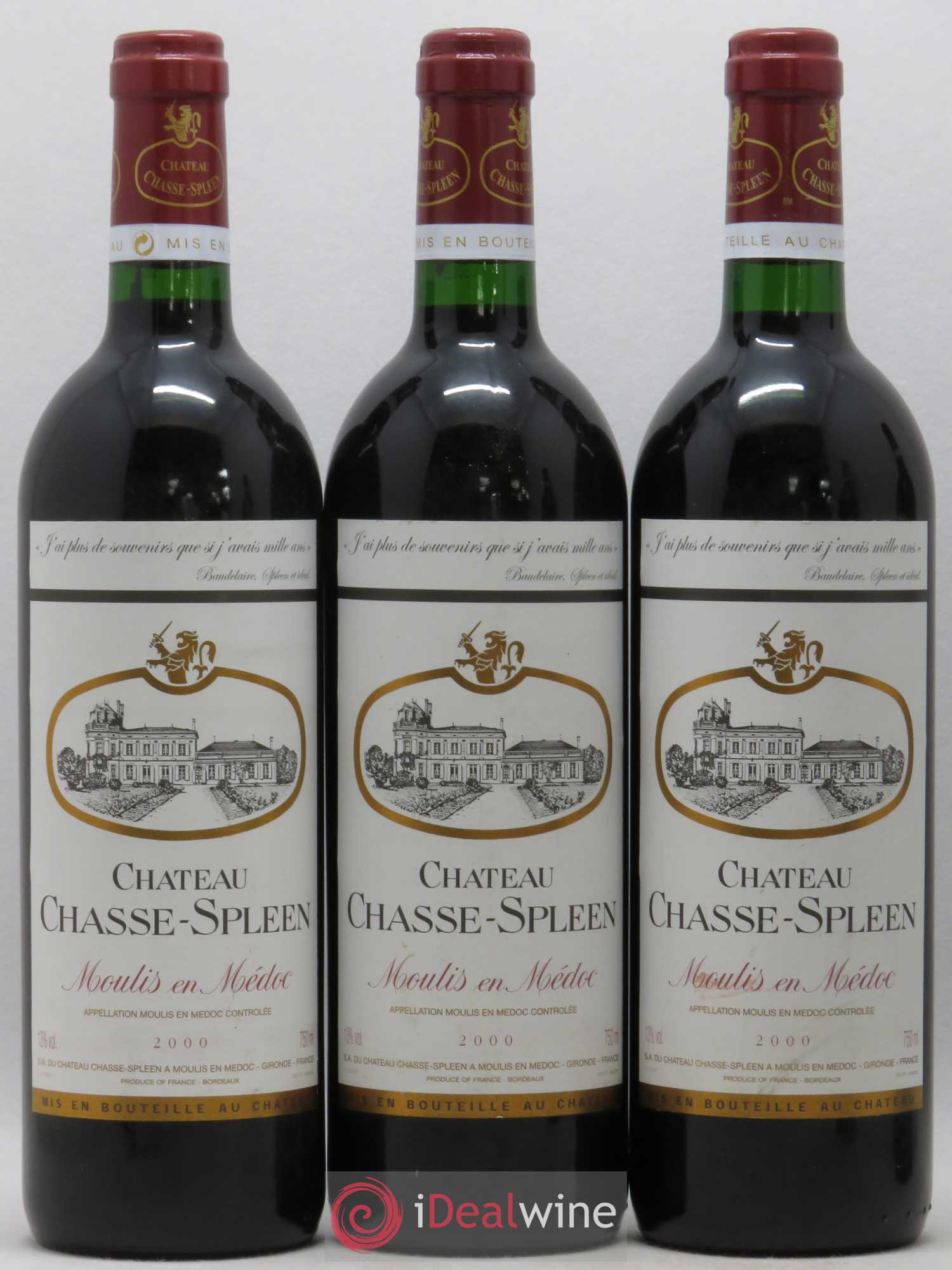 Château Chasse Spleen 2000 - Lot de 6 bouteilles - 1