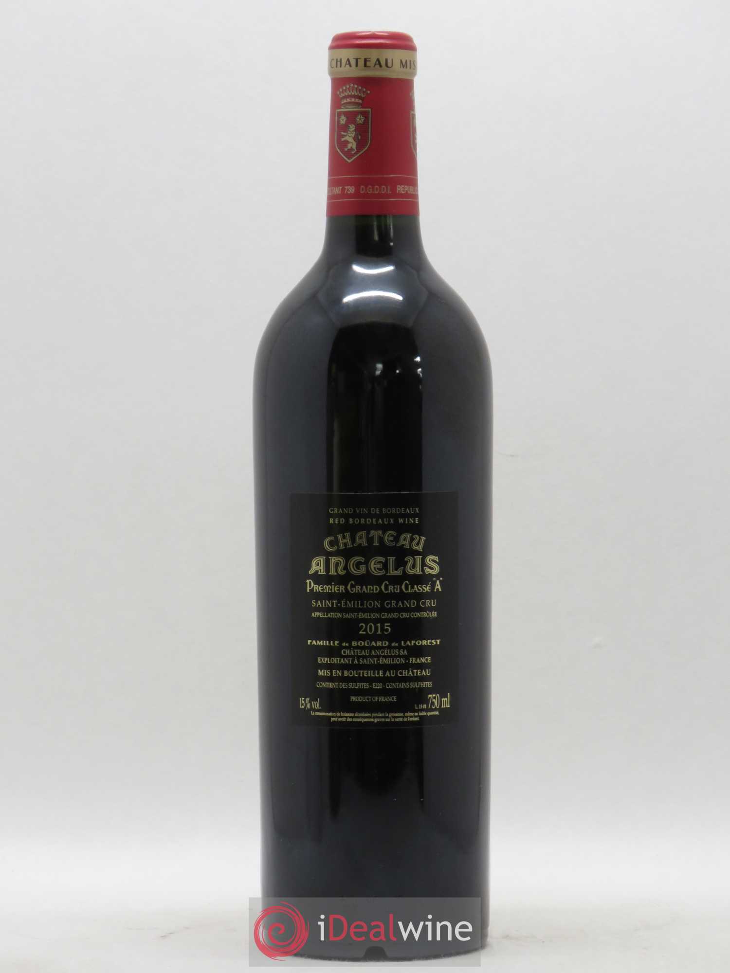 Château Angélus 1er Grand Cru Classé A 2015 - Lot de 1 bouteille - 1