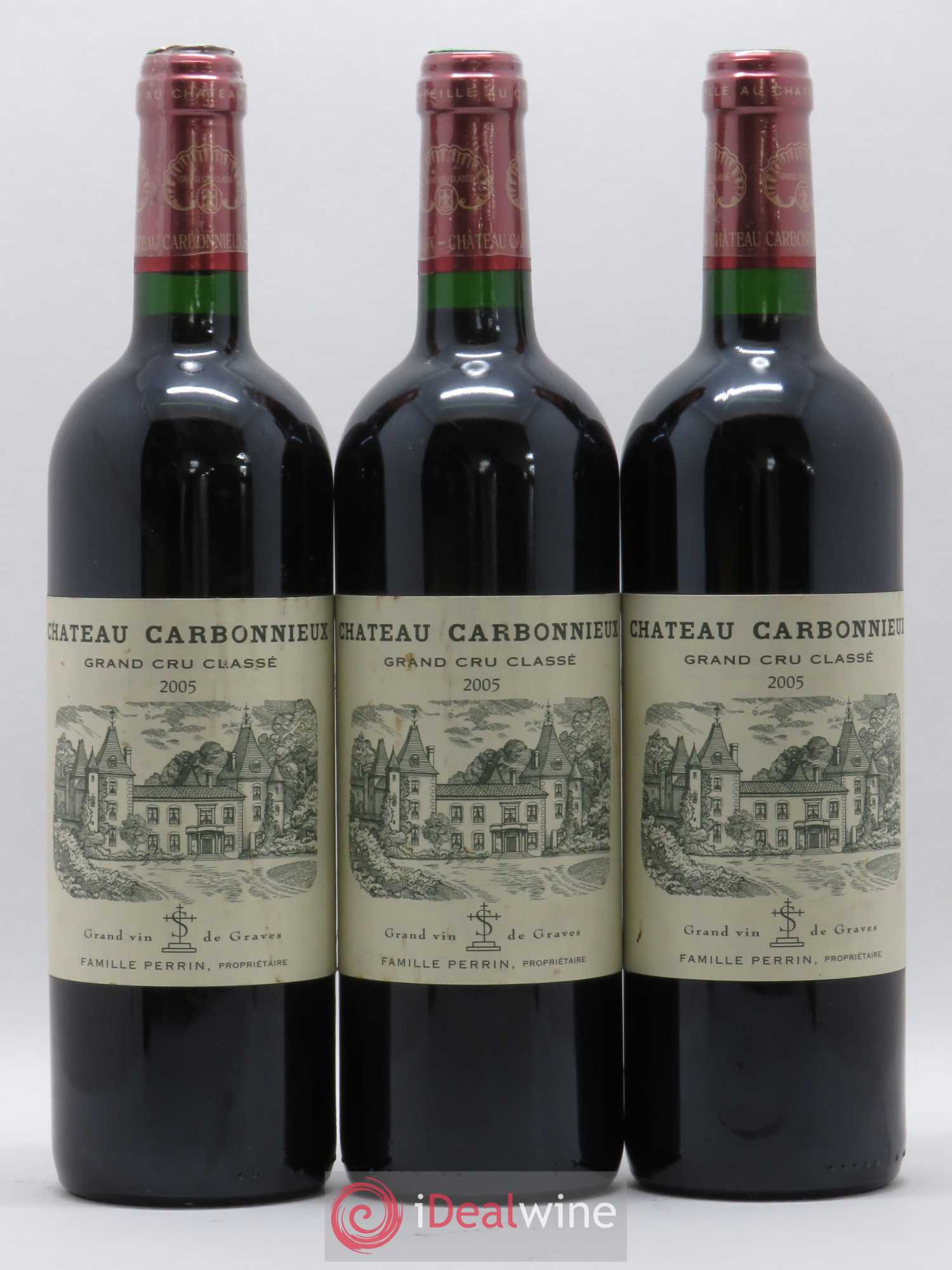 Château Carbonnieux Cru Classé de Graves 2005 - Lot de 3 bouteilles - 0