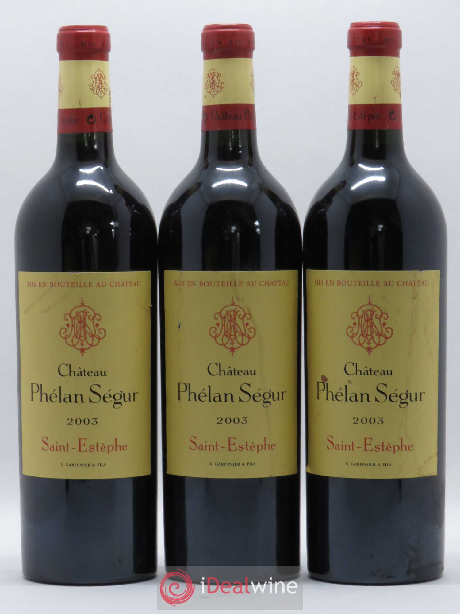 Château Phélan Ségur 2003 - Lot de 3 bouteilles - 0