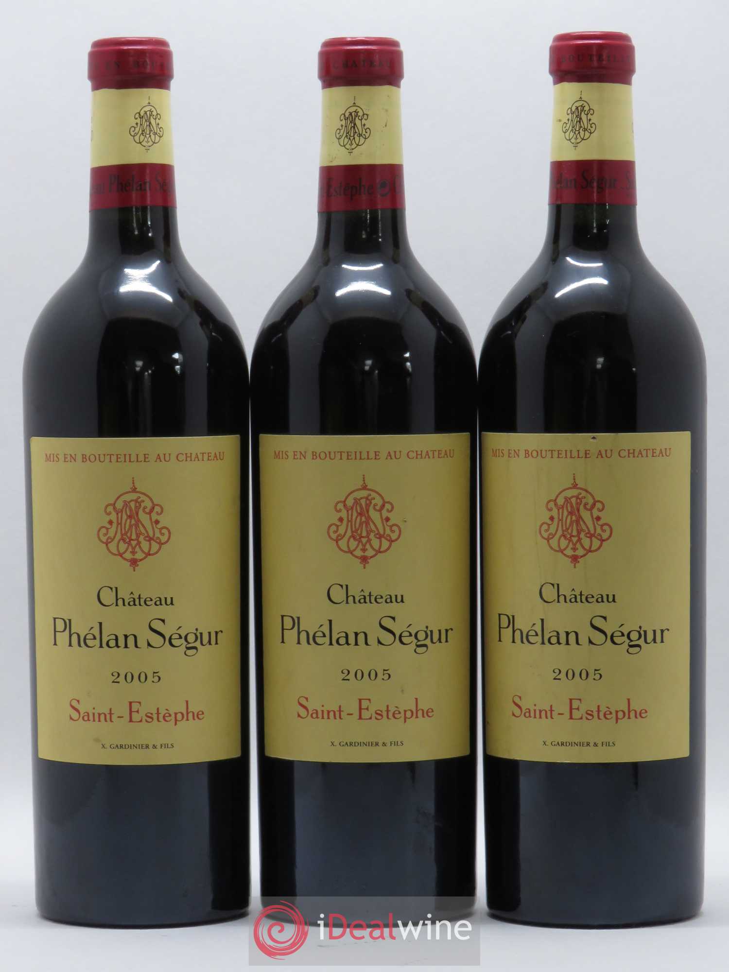 Château Phélan Ségur 2005 - Lot de 3 bouteilles - 0
