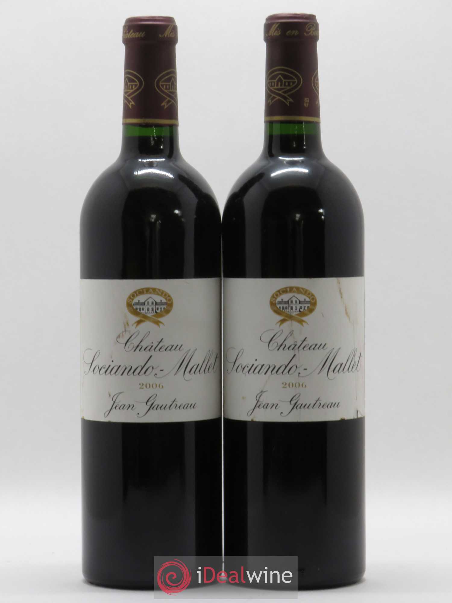 Château Sociando Mallet 2006 - Lot de 2 bouteilles - 0