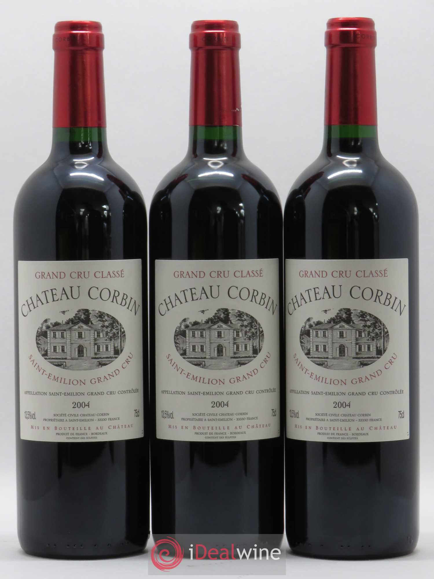 Château Corbin Grand Cru Classé 2004 - Lot de 12 bouteilles - 1