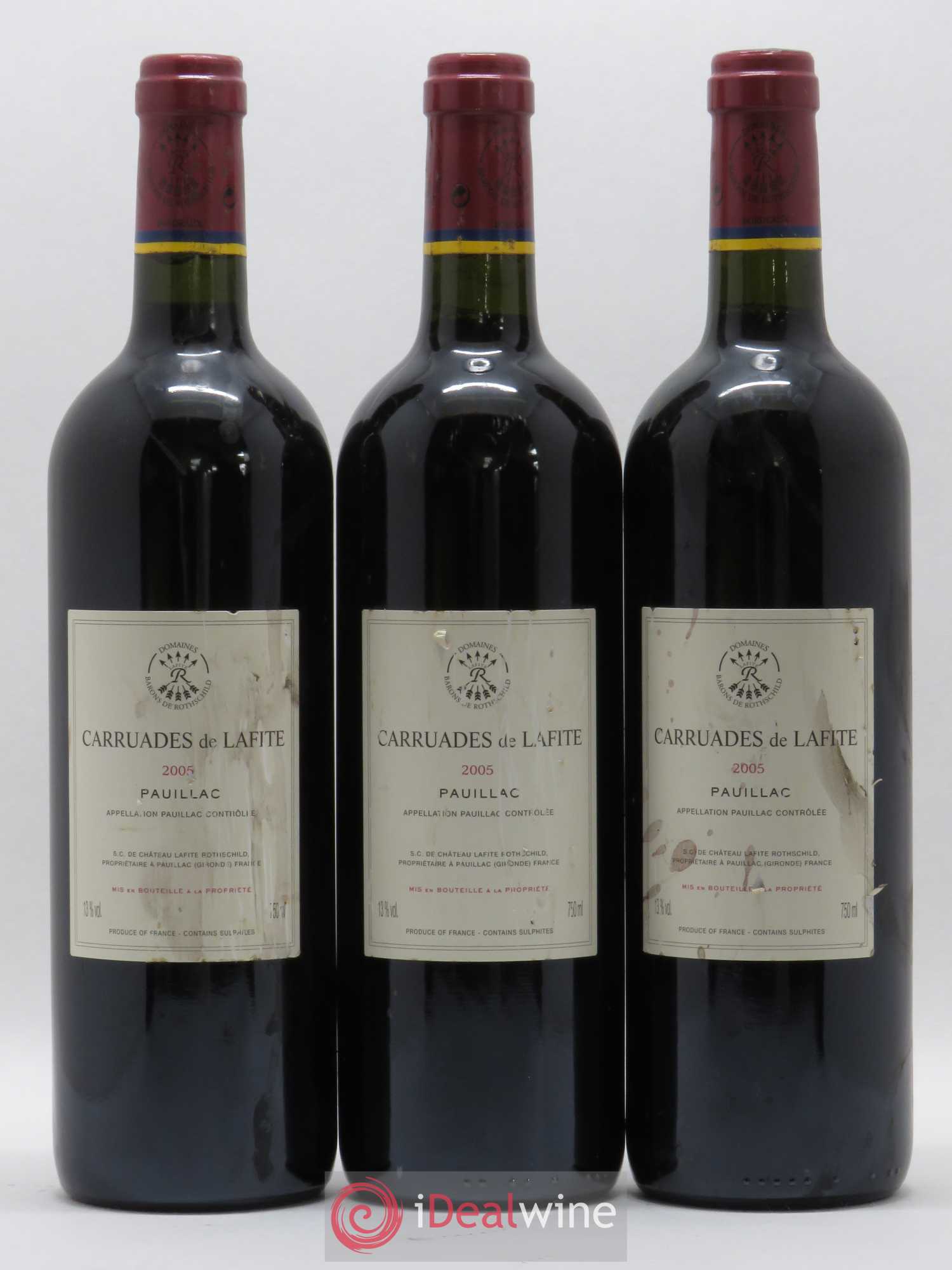 Carruades de Lafite Rothschild Second Vin 2005 - Lot de 3 bouteilles - 1