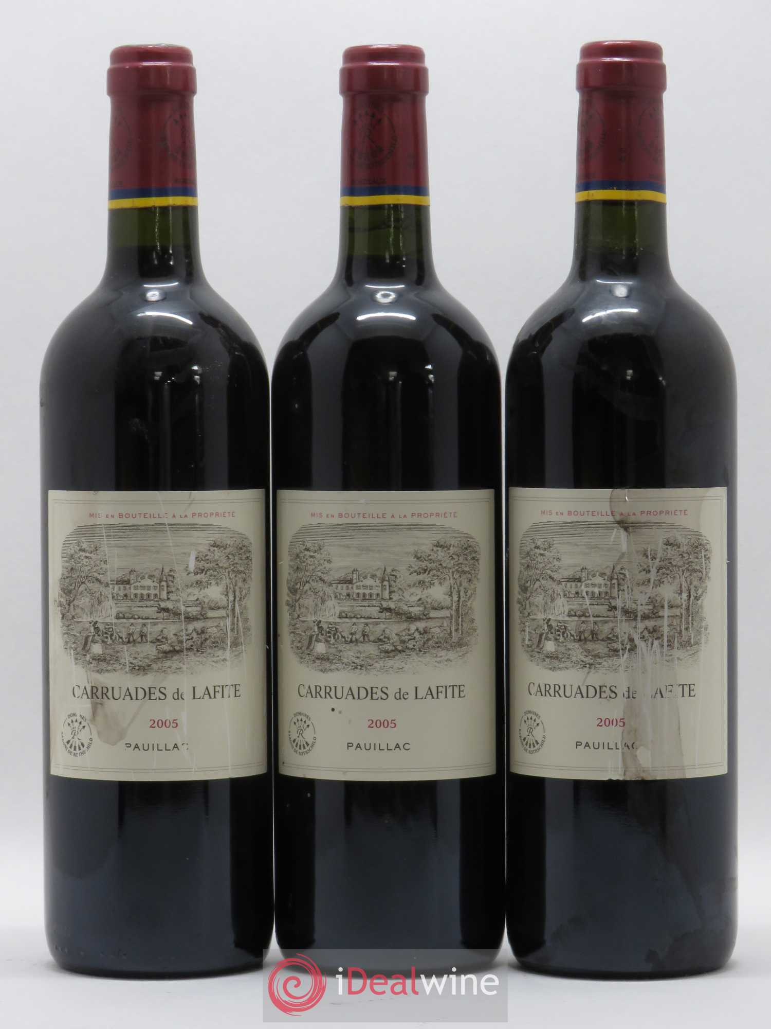 Carruades de Lafite Rothschild Second Vin 2005 - Lot de 3 bouteilles - 0