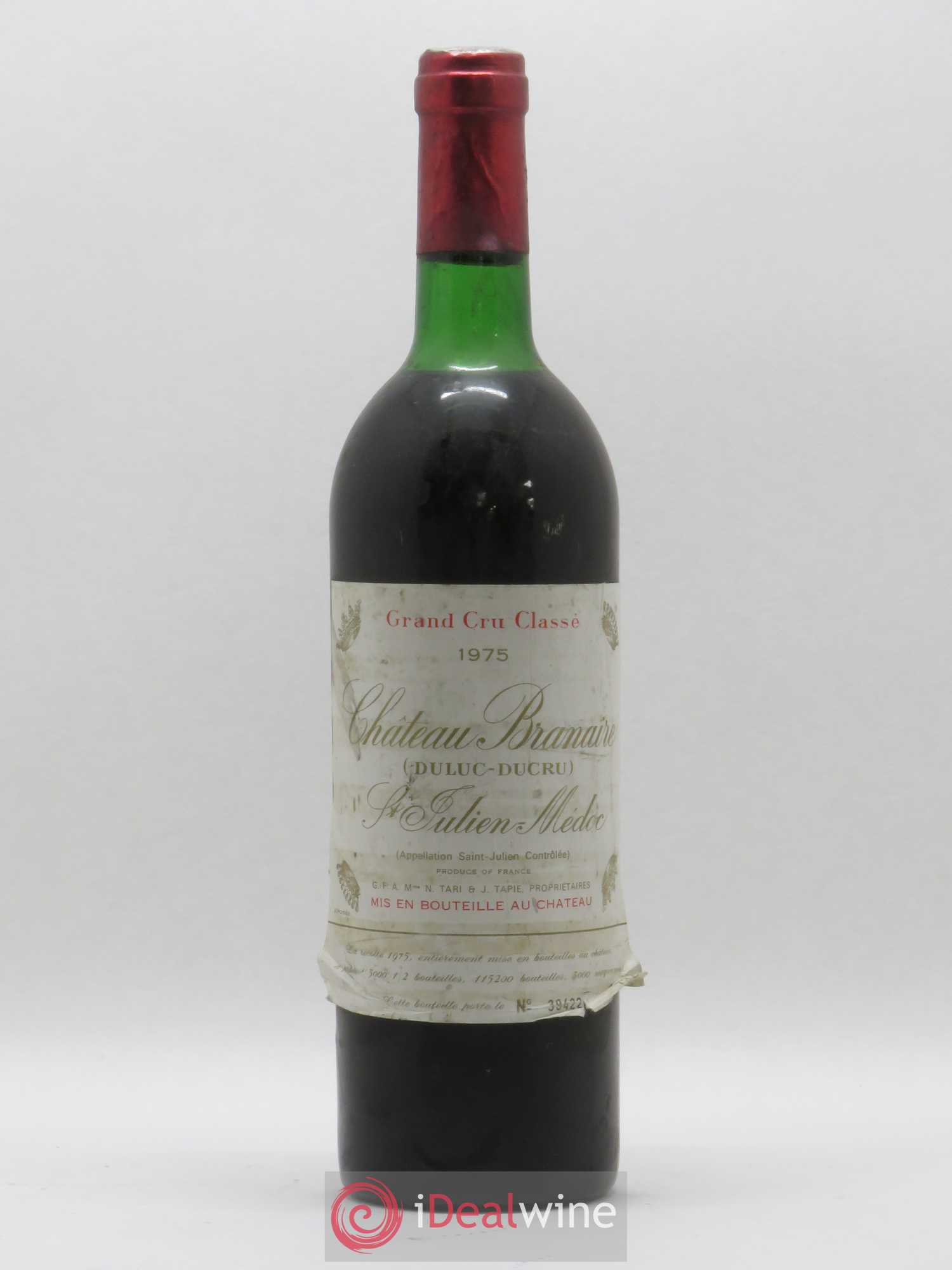 Château Branaire Ducru 4ème Grand Cru Classé 1975 - Lot de 1 bouteille - 0