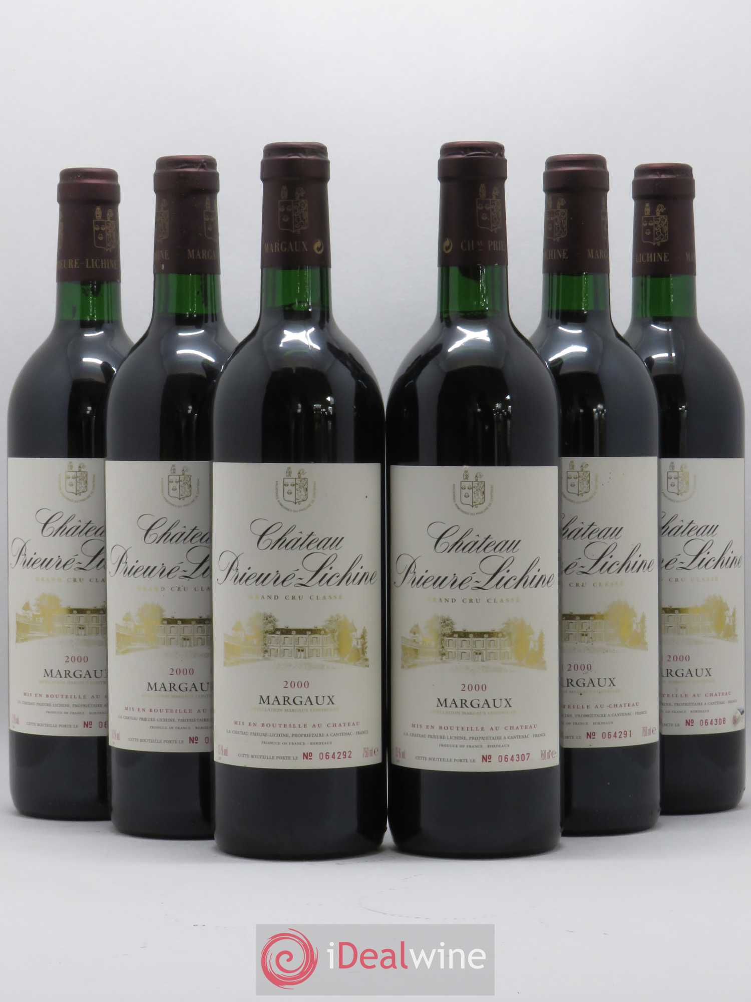 Château Prieuré Lichine 4ème Grand Cru Classé 2000 - Lot de 6 bouteilles - 0