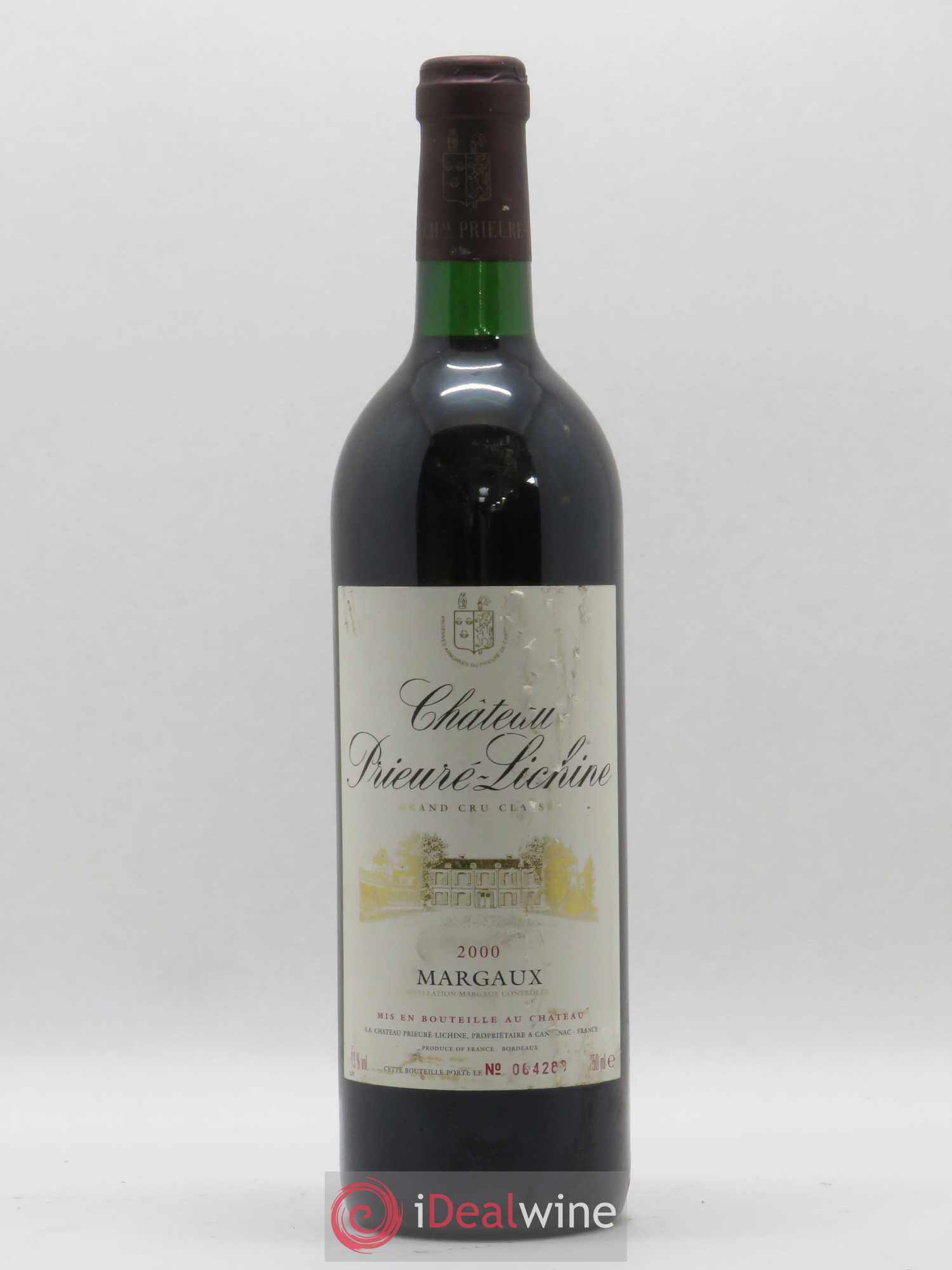 Château Prieuré Lichine 4ème Grand Cru Classé 2000 - Lot de 1 bouteille - 0