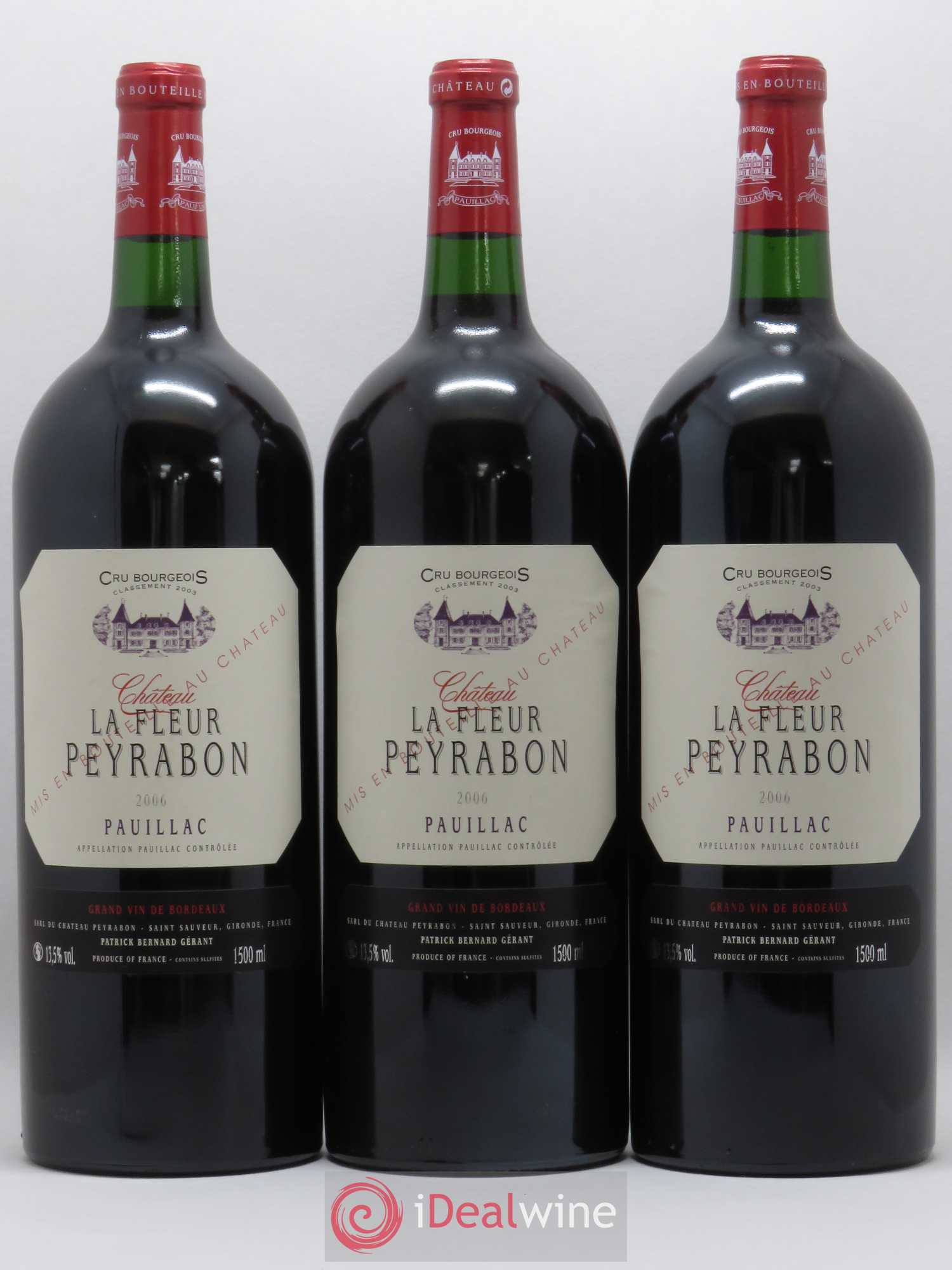Château La Fleur Peyrabon Cru Bourgeois 2006 - Lot de 3 magnums - 0