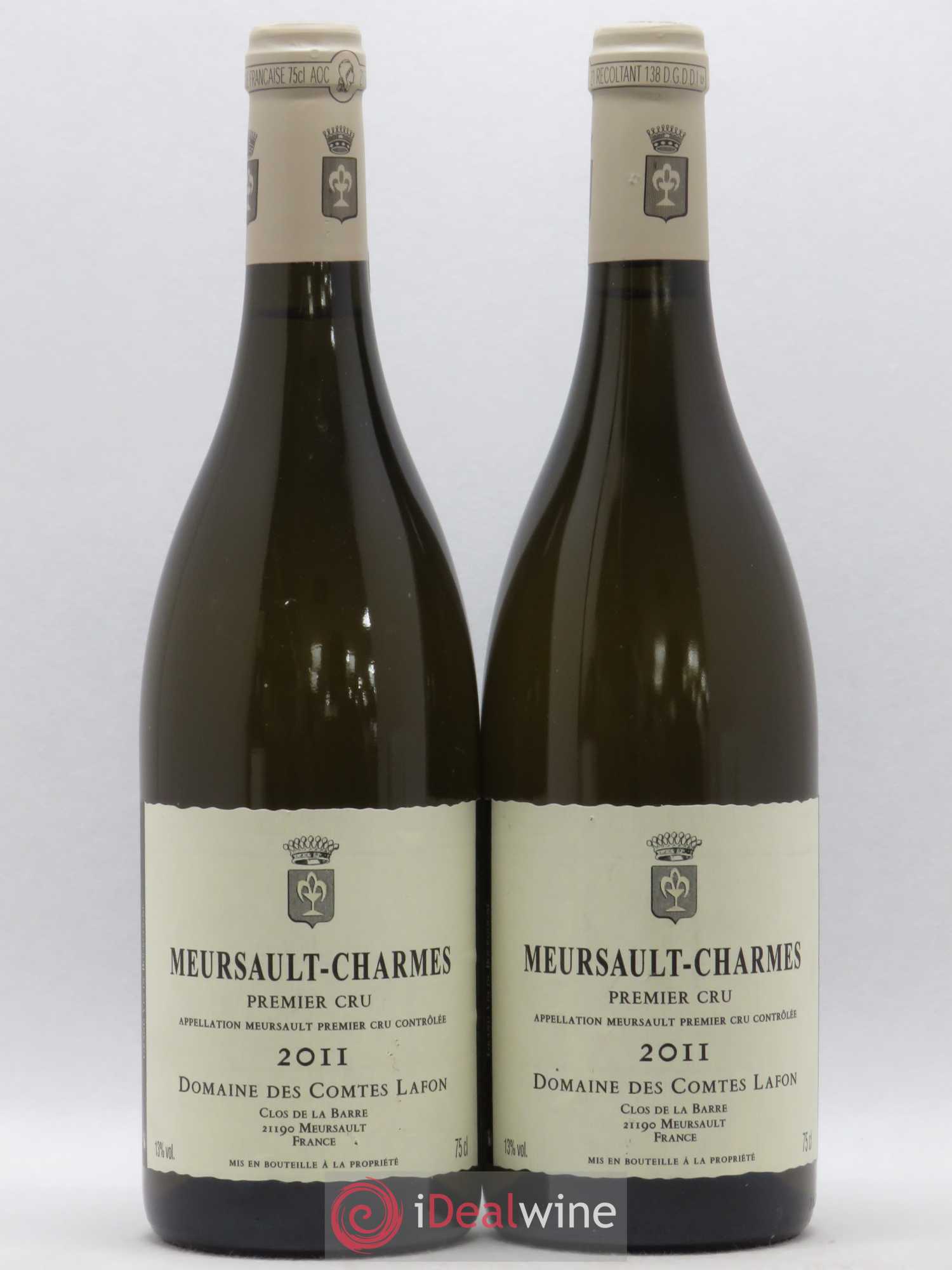 Meursault 1er Cru Charmes Comtes Lafon (Domaine des) 2011 - Lot de 2 bouteilles - 0
