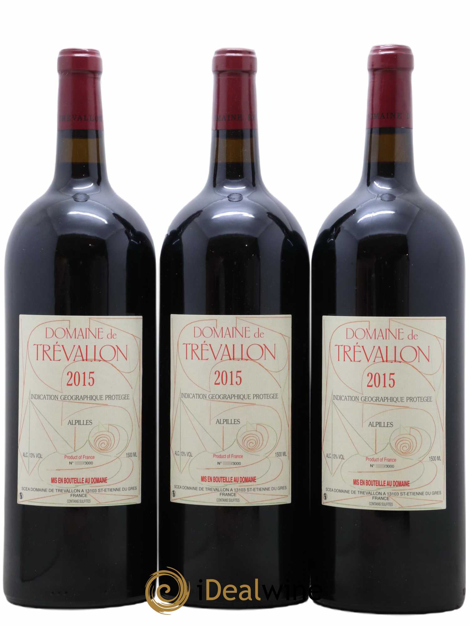 IGP Alpilles Trévallon (Domaine de) Eloi Dürrbach 2015 - Lot de 3 magnums - 0