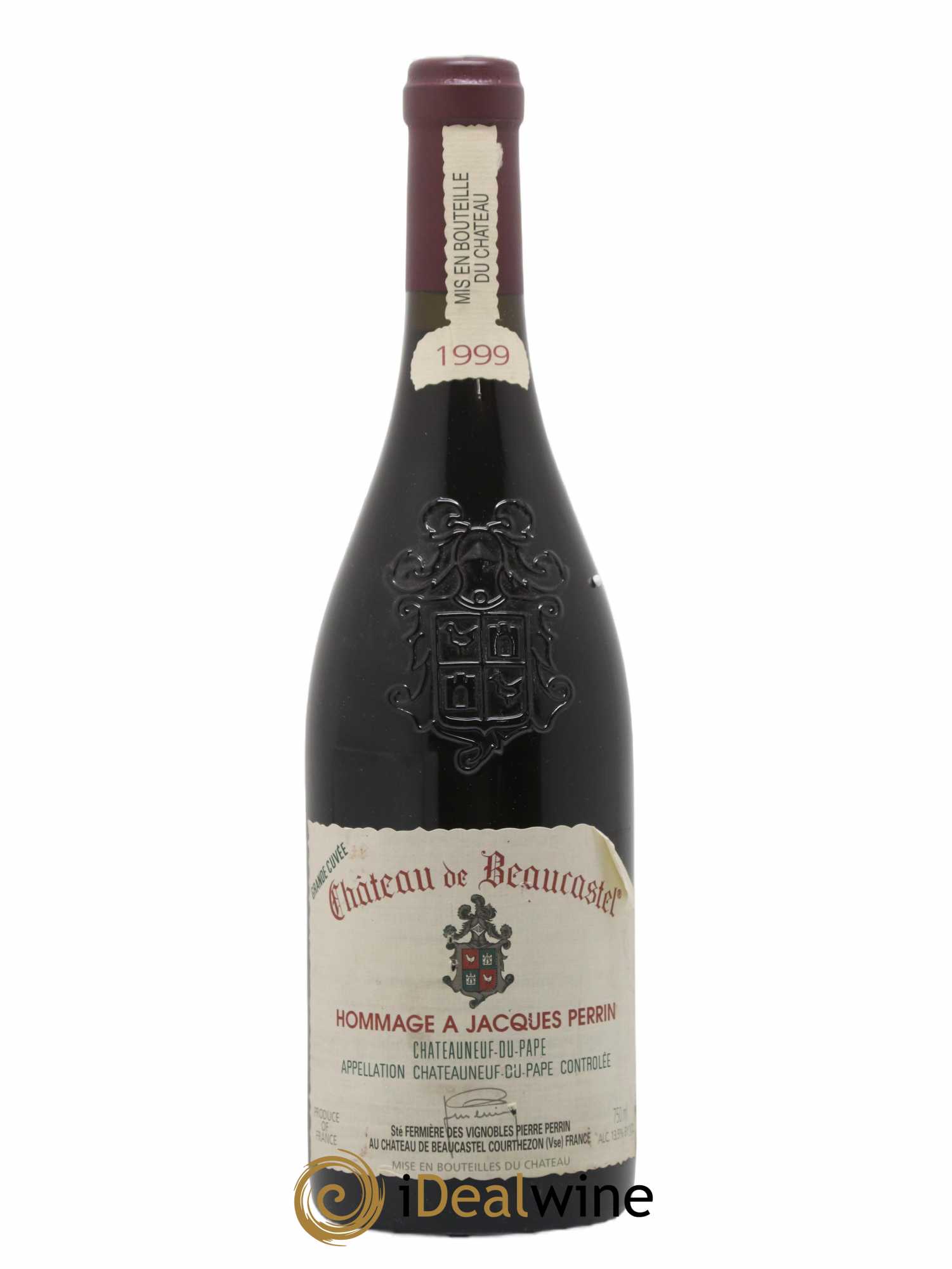 Châteauneuf-du-Pape Château de Beaucastel Hommage à Jacques Perrin Famille Perrin 1999 - Lot de 1 bouteille - 0