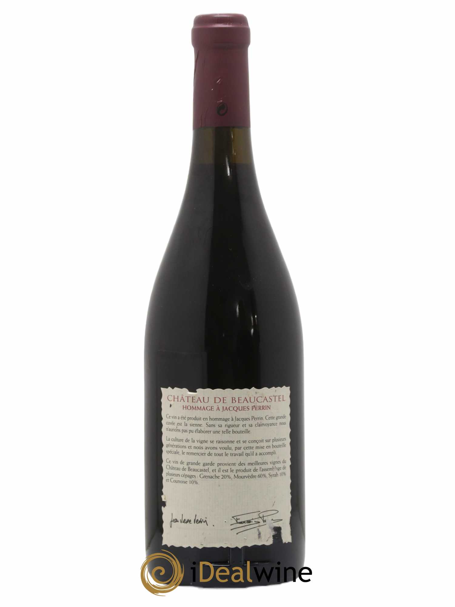 Châteauneuf-du-Pape Château de Beaucastel Hommage à Jacques Perrin Famille Perrin 2000 - Lot de 1 bouteille - 1