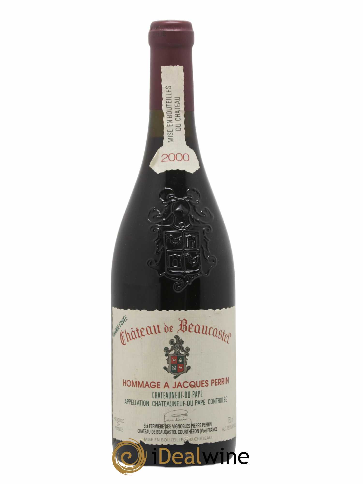 Châteauneuf-du-Pape Château de Beaucastel Hommage à Jacques Perrin Famille Perrin 2000 - Lot de 1 bouteille - 0
