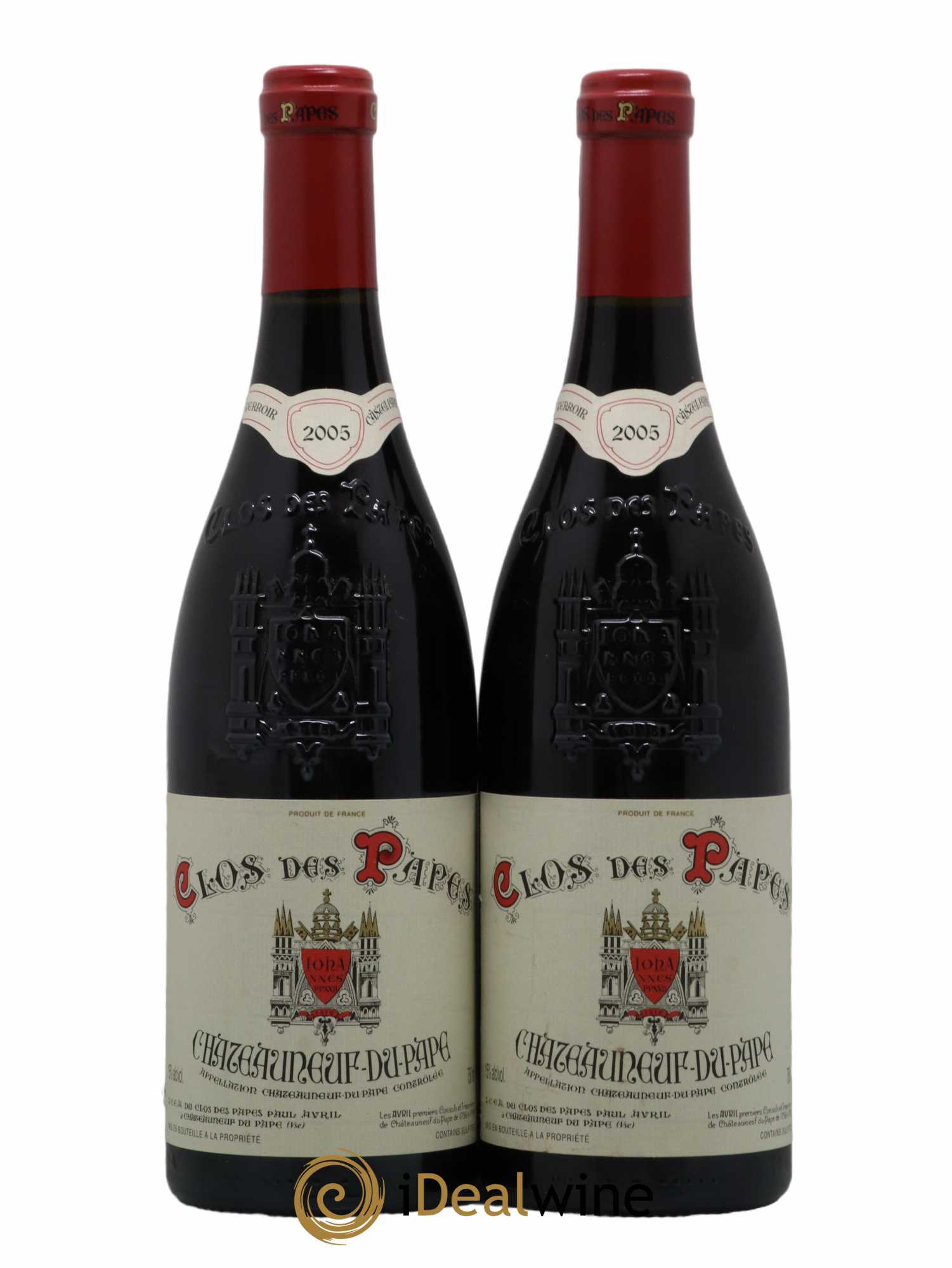 Châteauneuf-du-Pape Clos des Papes - Paul Avril 2005 - Lot de 2 bouteilles - 0