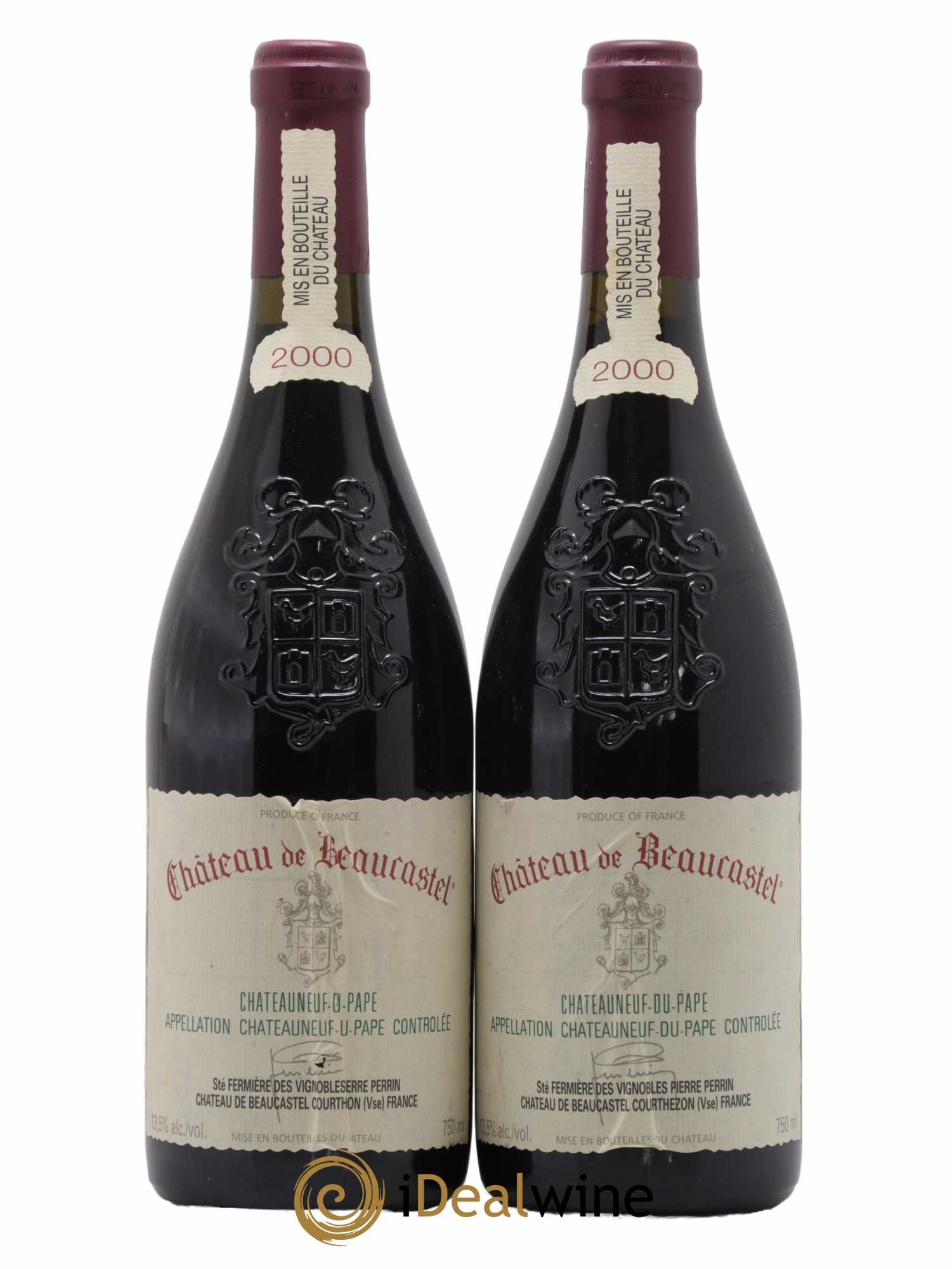 Châteauneuf-du-Pape Château de Beaucastel Famille Perrin 2000 - Lot de 2 bouteilles - 0
