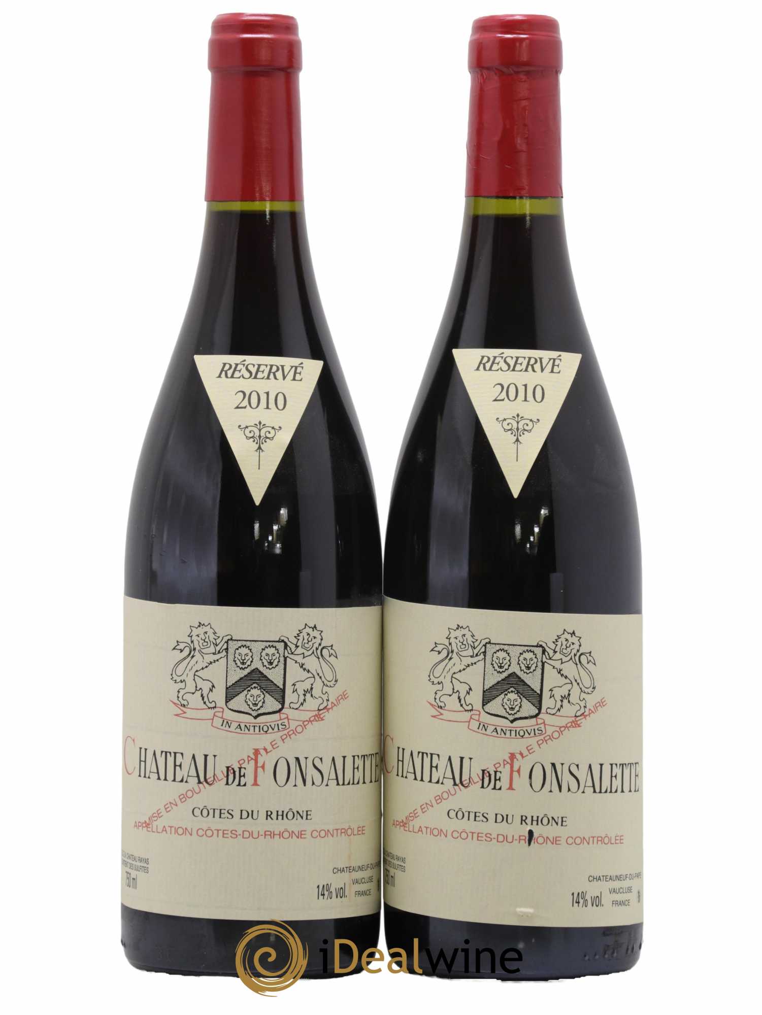 Côtes-du-Rhône Château de Fonsalette Emmanuel Reynaud 2010 - Lot de 2 bouteilles - 0