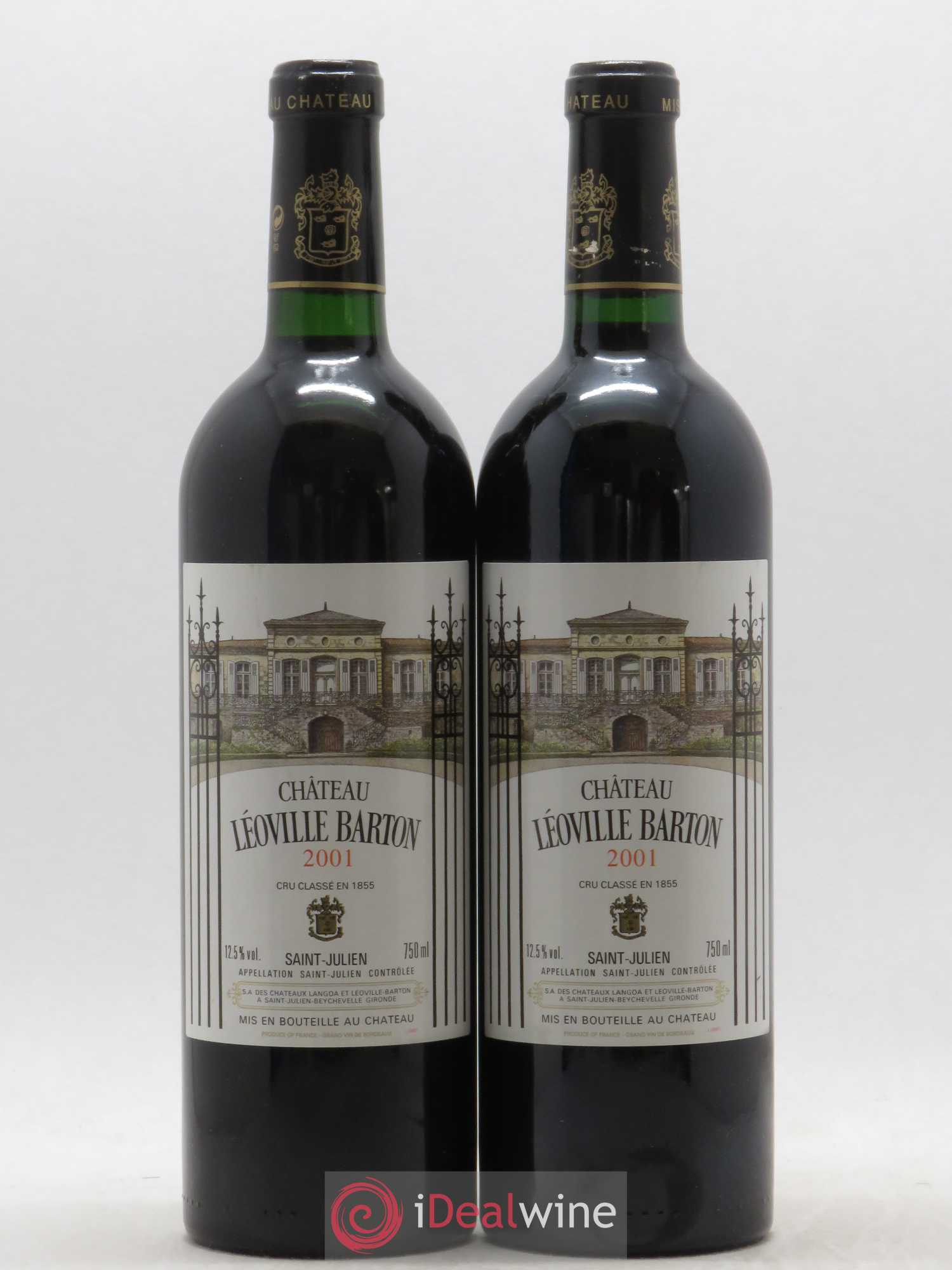 Château Léoville Barton 2ème Grand Cru Classé 2001 - Lot de 2 bouteilles - 0