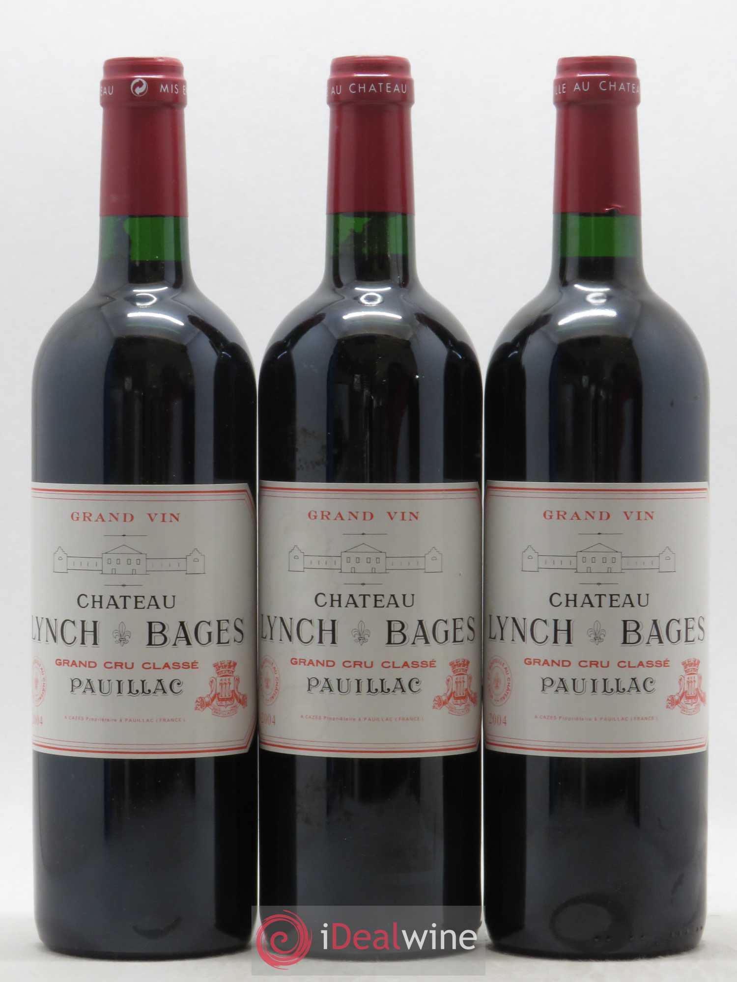 Château Lynch Bages 5ème Grand Cru Classé 2004 - Lot de 3 bouteilles - 0