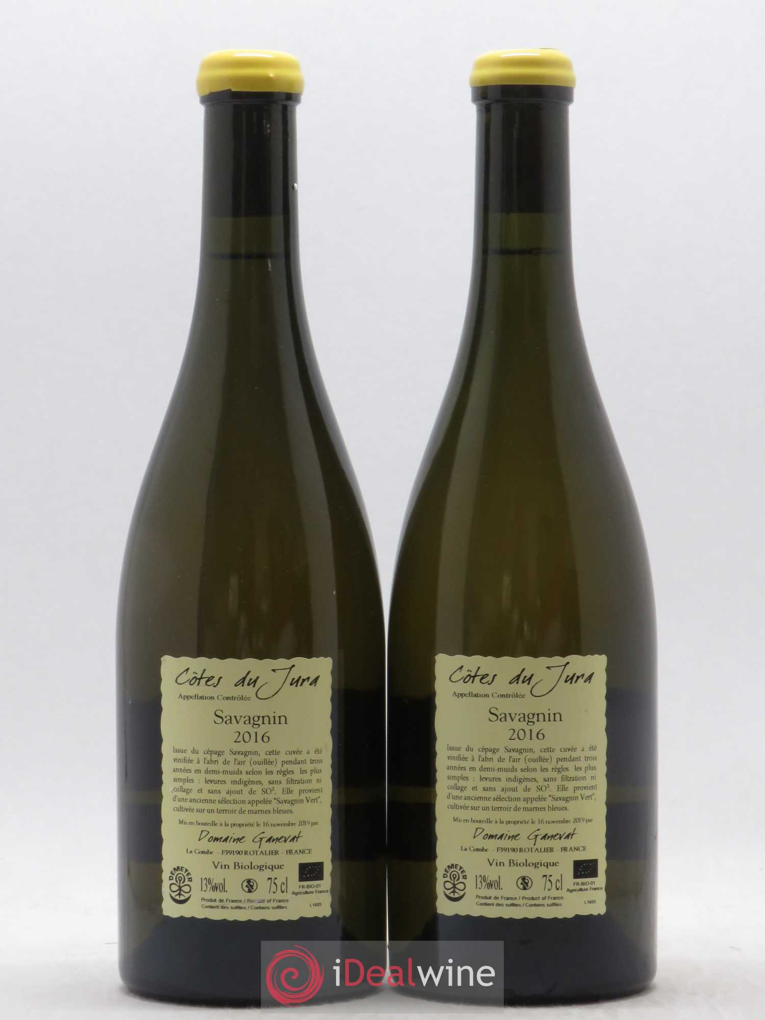 Côtes du Jura Les Chalasses Marnes Bleues Jean-François Ganevat (Domaine) 2016 - Lot de 2 bouteilles - 1