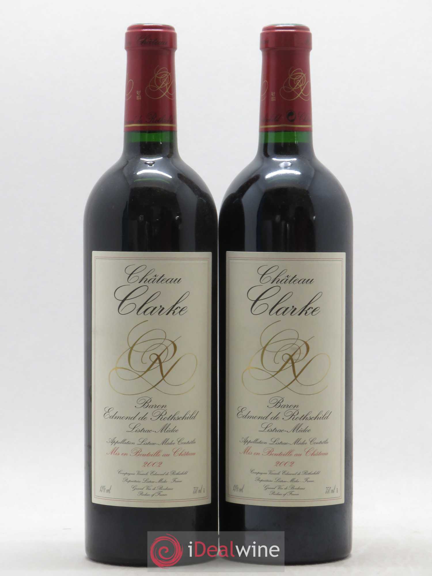 Château Clarke 2002 - Lot de 2 bouteilles - 0