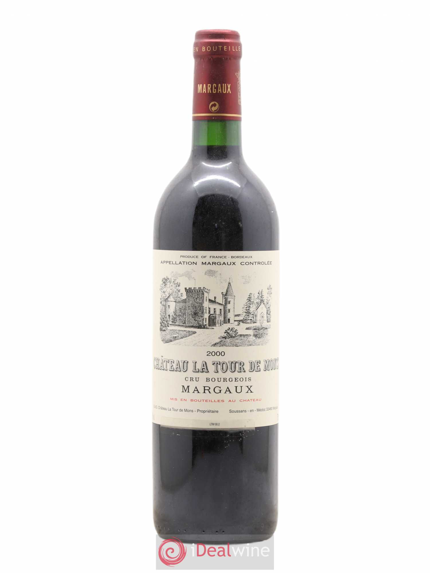 Château la Tour de Mons Cru Bourgeois 2000 - Lot de 1 bouteille - 0