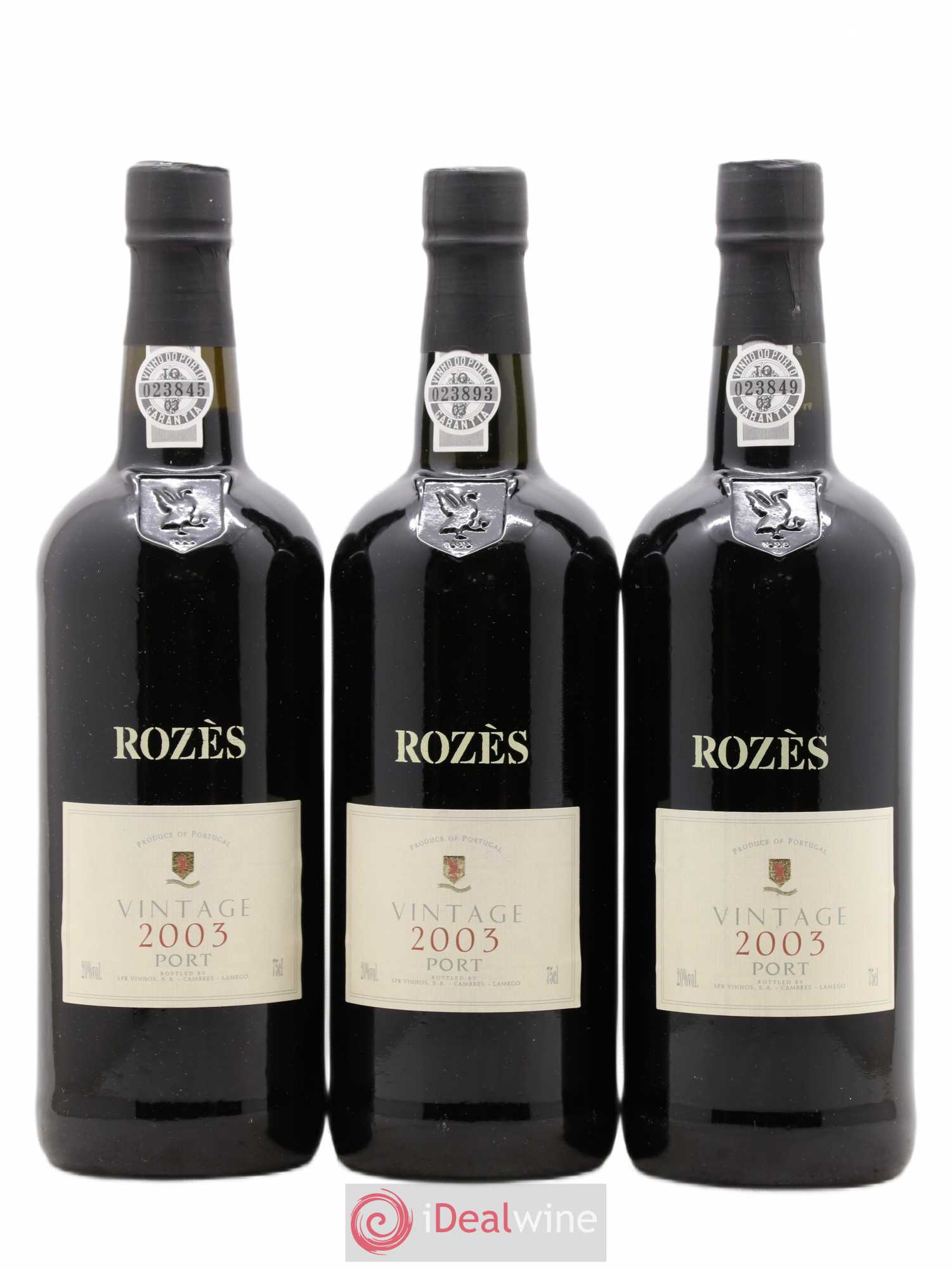 Porto Vintage Rozès 2003 - Lot de 3 bouteilles - 0