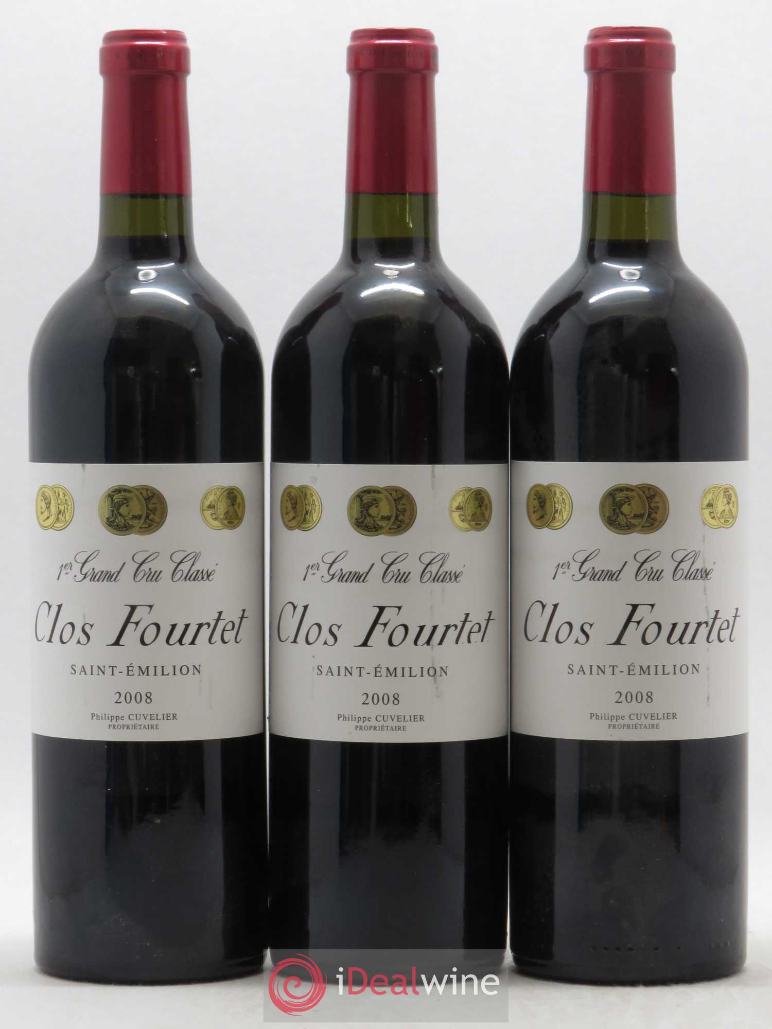 Clos Fourtet 1er Grand Cru Classé B 2008 - Lot de 3 bouteilles - 0