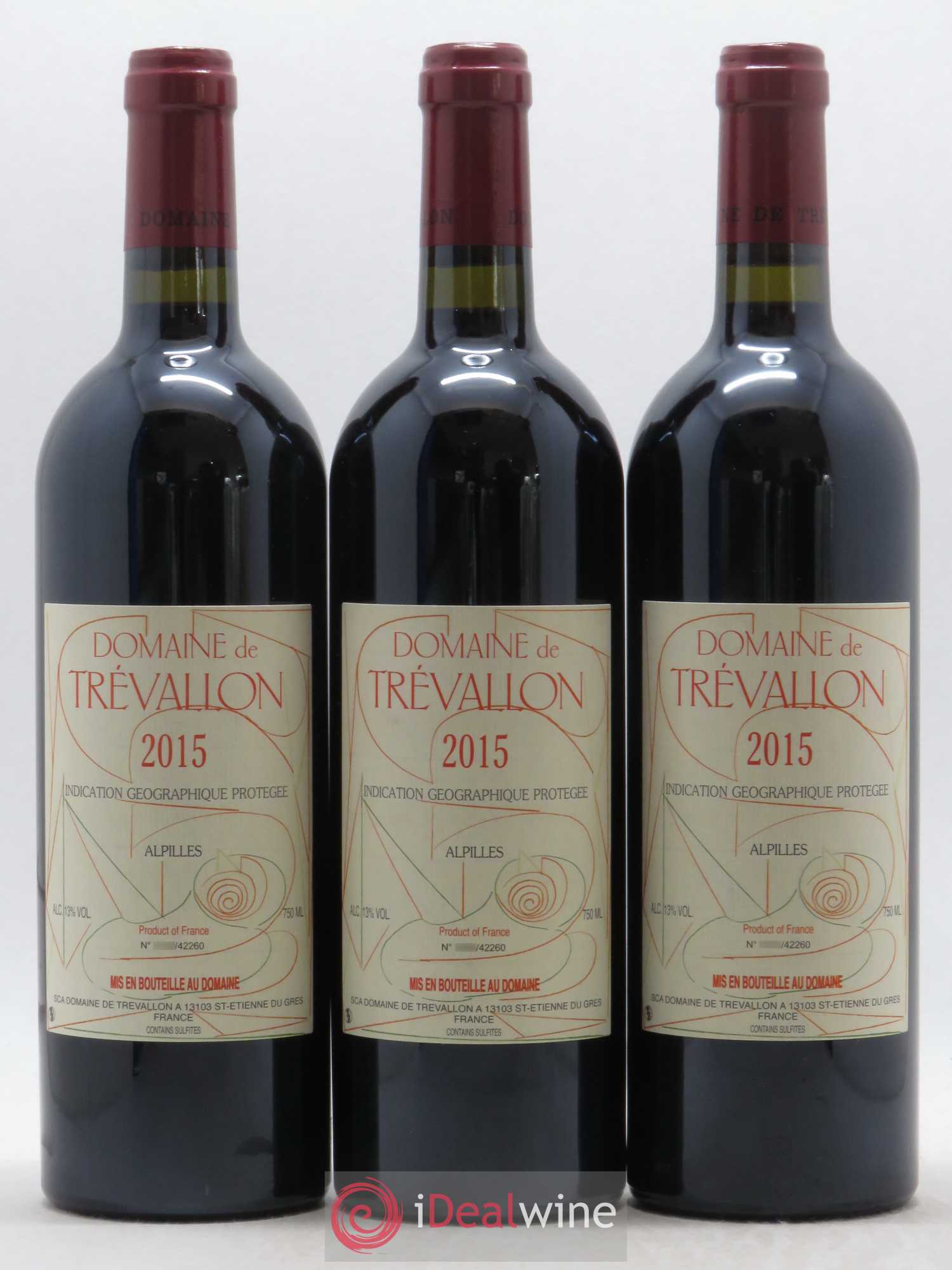 Alpilles Trévallon (Domaine de) Eloi Dürrbach 2015 - Lot de 3 bouteilles - 0