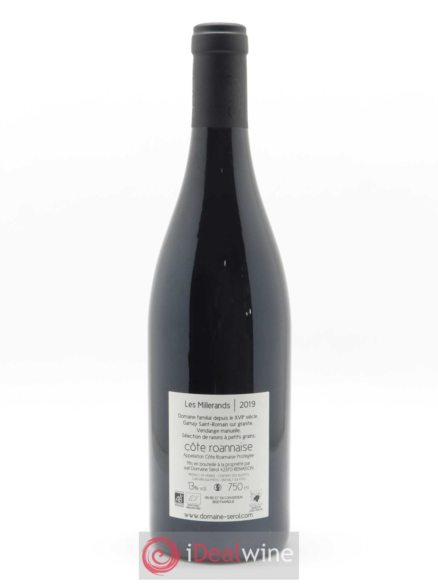 Côte Roannaise Les Millerands Domaine Sérol 2019 - Lot de 1 bouteille - 1