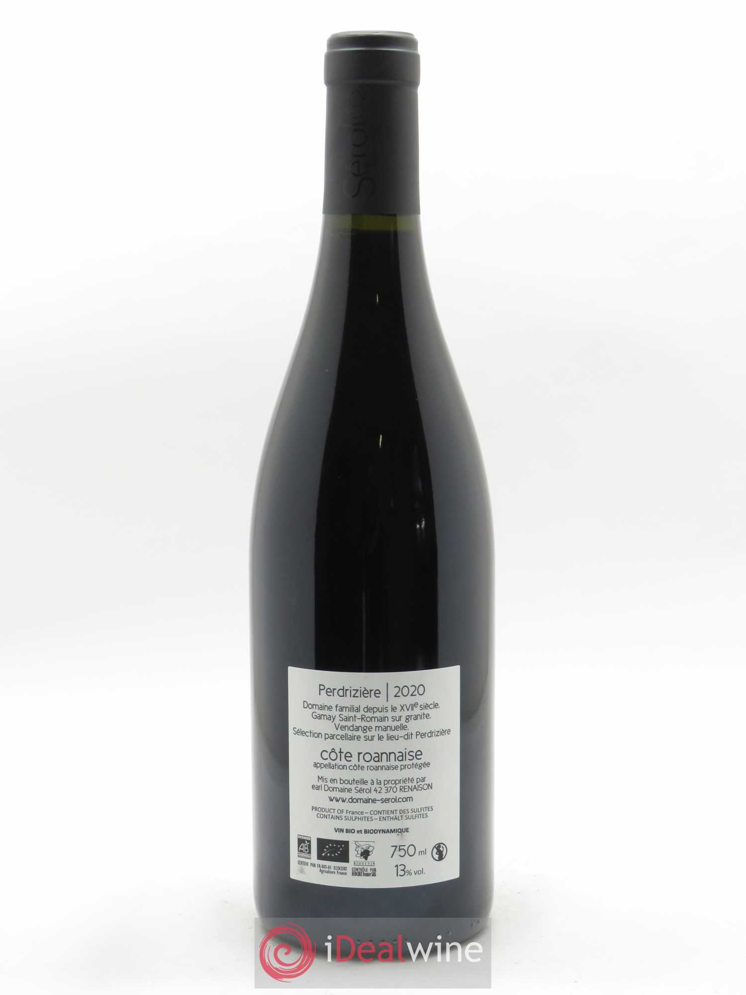 Côte Roannaise Perdrizière Domaine Sérol 2020 - Lot de 1 bouteille - 1