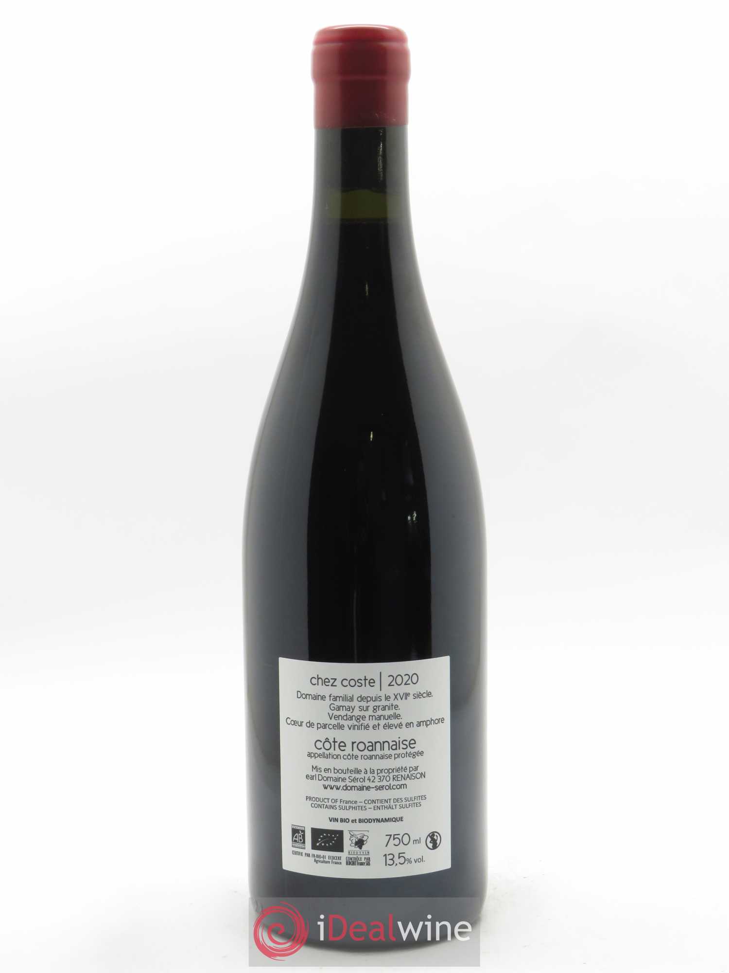 Côte Roannaise Chez Coste Domaine Sérol 2020 - Lot of 1 bottle - 1