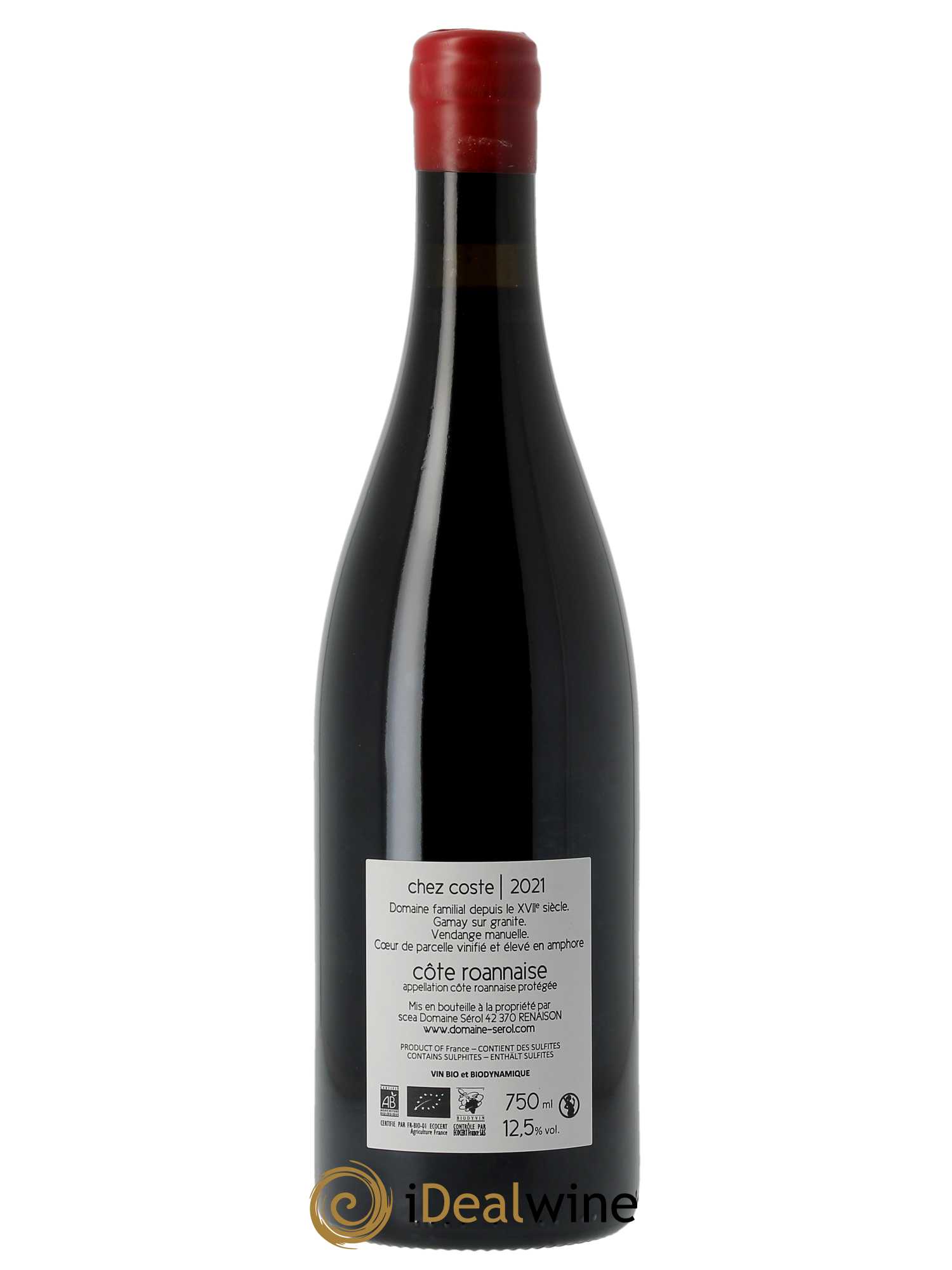 Côte Roannaise Chez Coste Domaine Sérol 2021 - Lot de 1 bouteille - 1