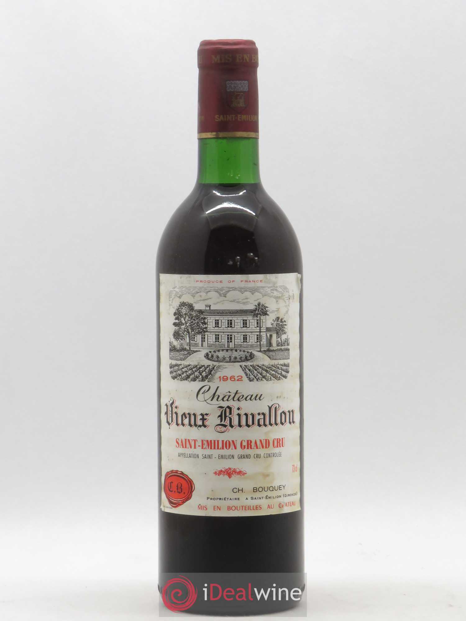 Saint-Émilion Grand Cru Château Vieux Rivallon 1962 - Lot de 1 bouteille - 0