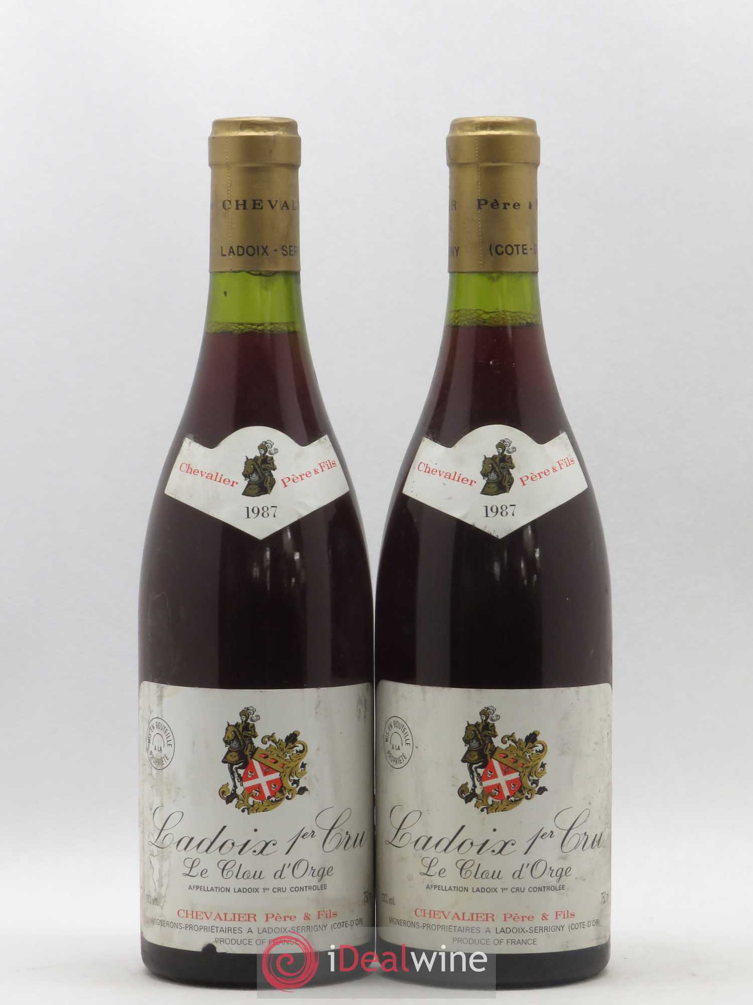 Ladoix 1er Cru Le Clou d'Orge Chevalier Père et Fils 1987 - Posten von 2 Flaschen - 0