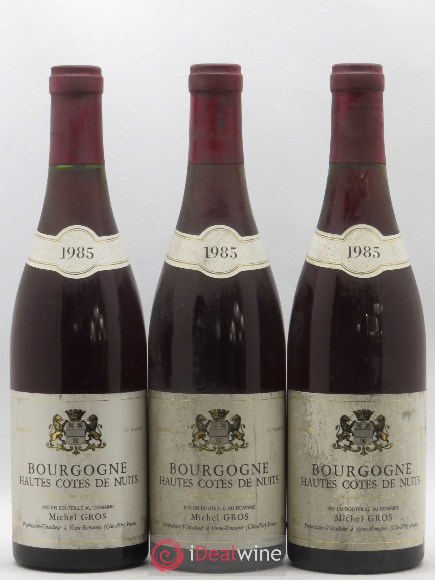 Hautes-Côtes de Nuits Michel Gros 1985 - Lot de 3 bouteilles - 0