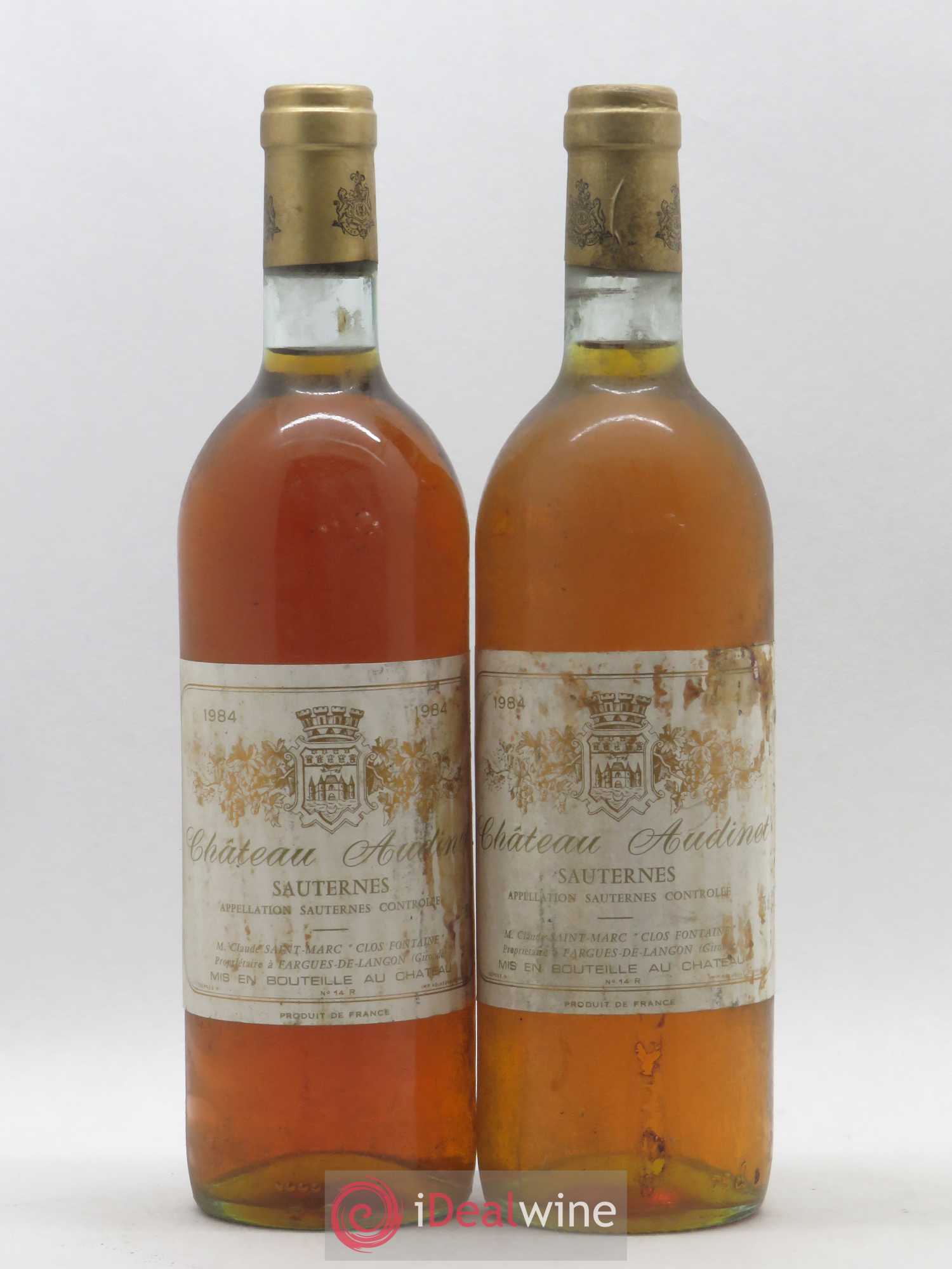 Sauternes Château Audinet 1984 - Lotto di 2 bottiglie - 0