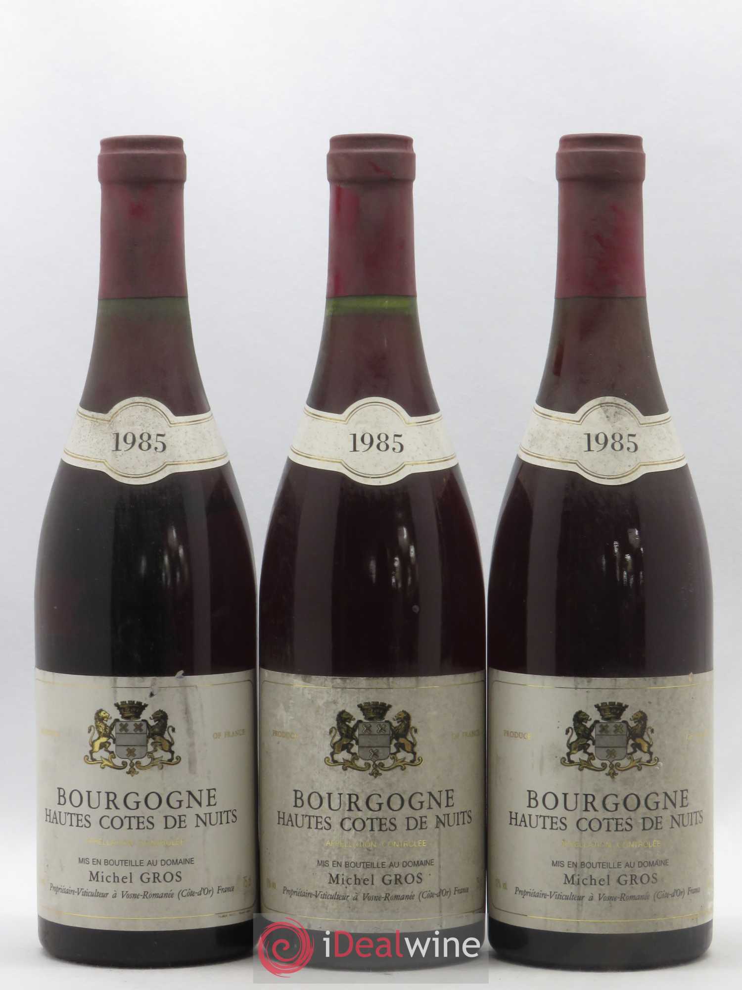 Hautes-Côtes de Nuits Michel Gros 1985 - Lot de 3 bouteilles - 0