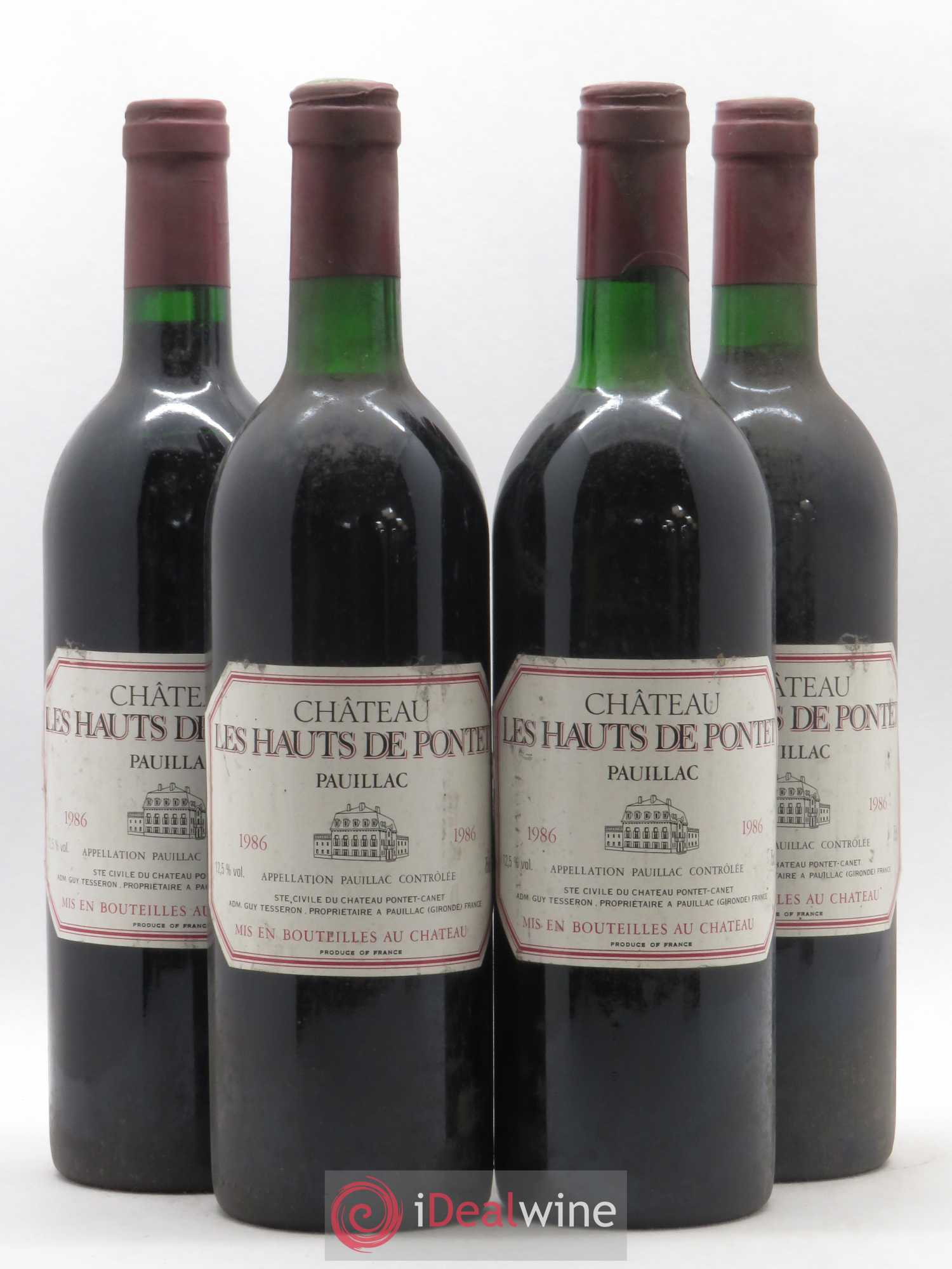 Les Hauts de Pontet-Canet Second Vin 1986 - Lot de 4 bouteilles - 0