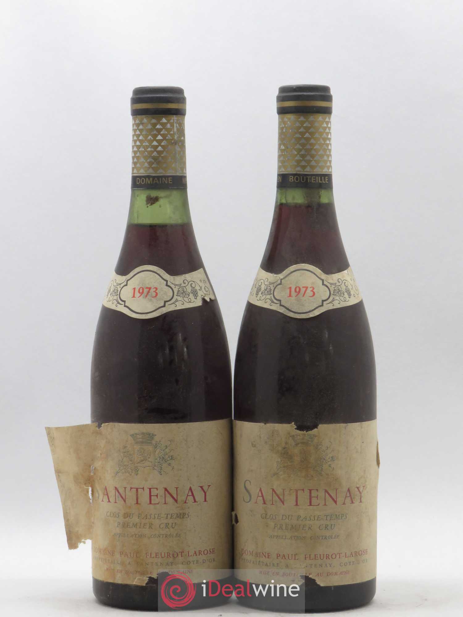 Santenay Clos du Passe Temps Paul Fleurot La Rose 1973 - Posten von 2 Flaschen - 0