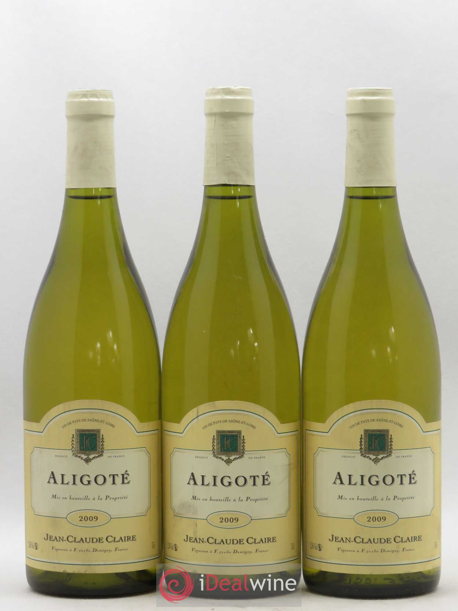 Bourgogne Aligoté Jean Claude Claire 2009 - Posten von 3 Flaschen - 0