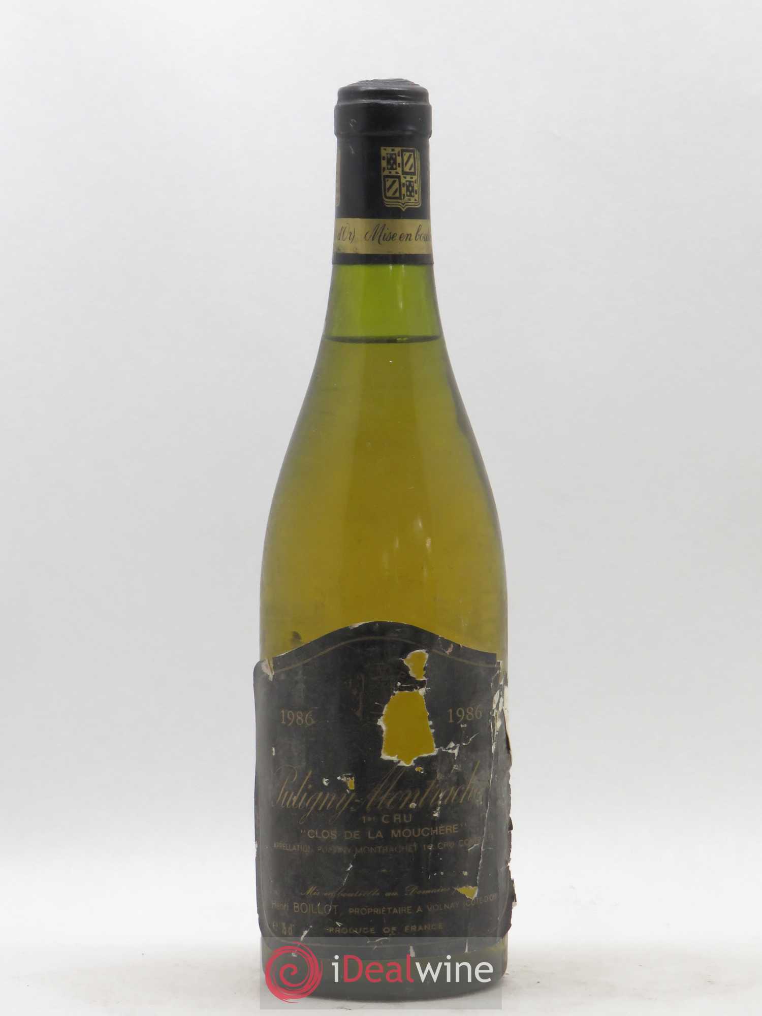 Puligny-Montrachet 1er Cru Clos de la Mouchère Henri Boillot (Domaine) 1986 - Lot de 1 bouteille - 0