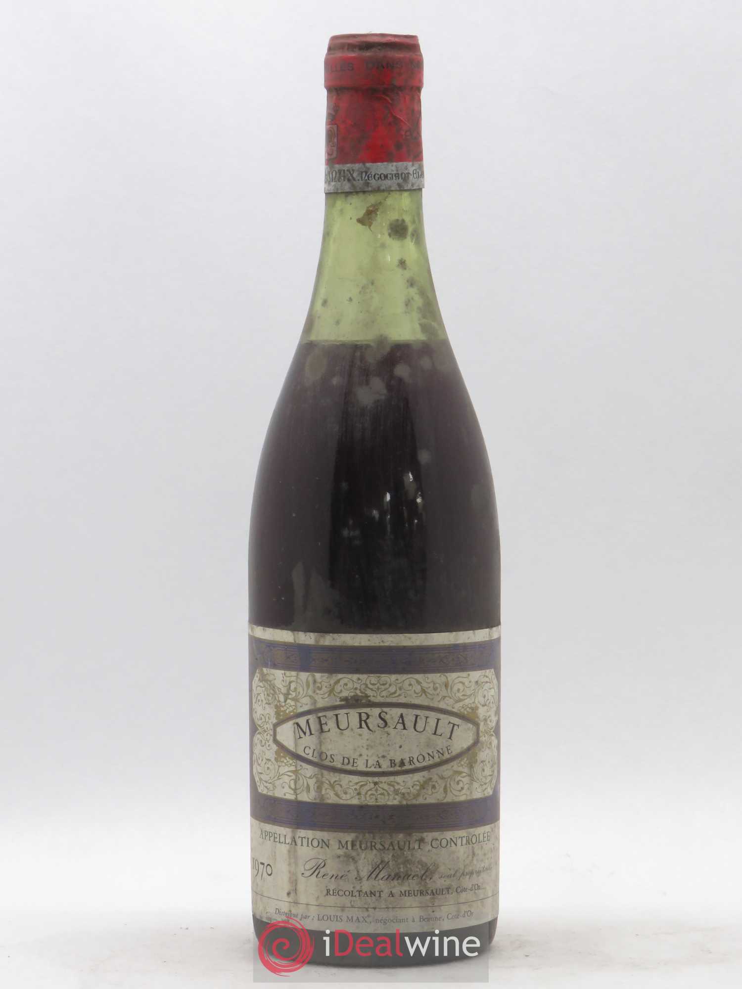 Meursault 1er Cru Clos de La Baronne René Manuel 1970 - Posten von 1 Flasche - 0