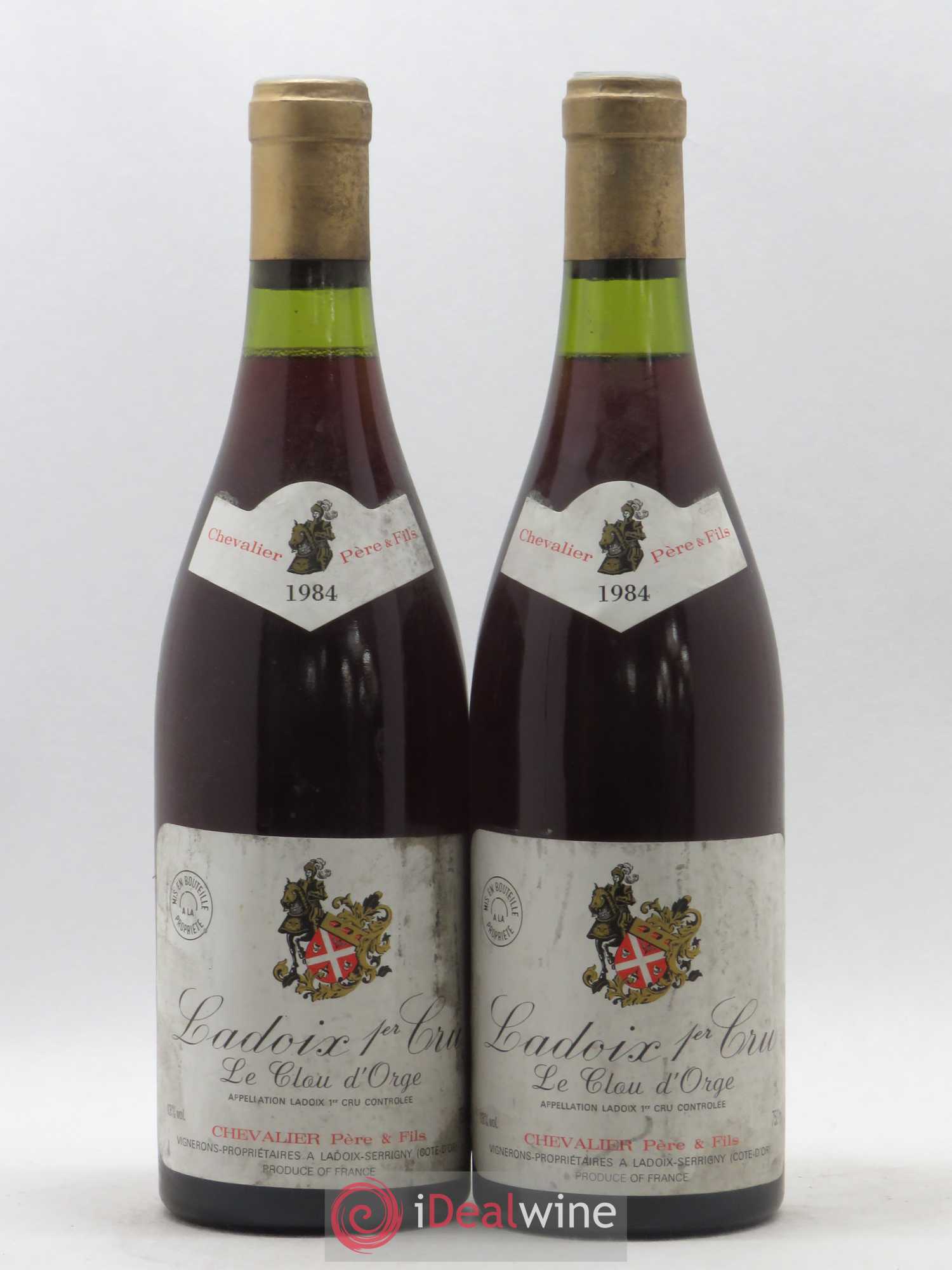 Ladoix 1er Cru Le Clou d'Orge Chevalier Père et Fils 1984 - Posten von 2 Flaschen - 0