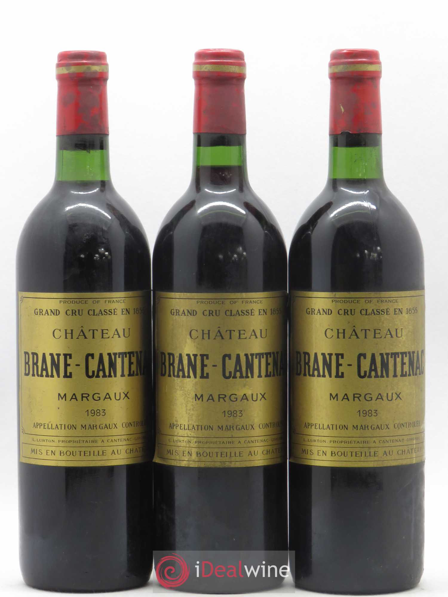 Château Brane Cantenac 2ème Grand Cru Classé 1983 - Lot de 3 bouteilles - 0