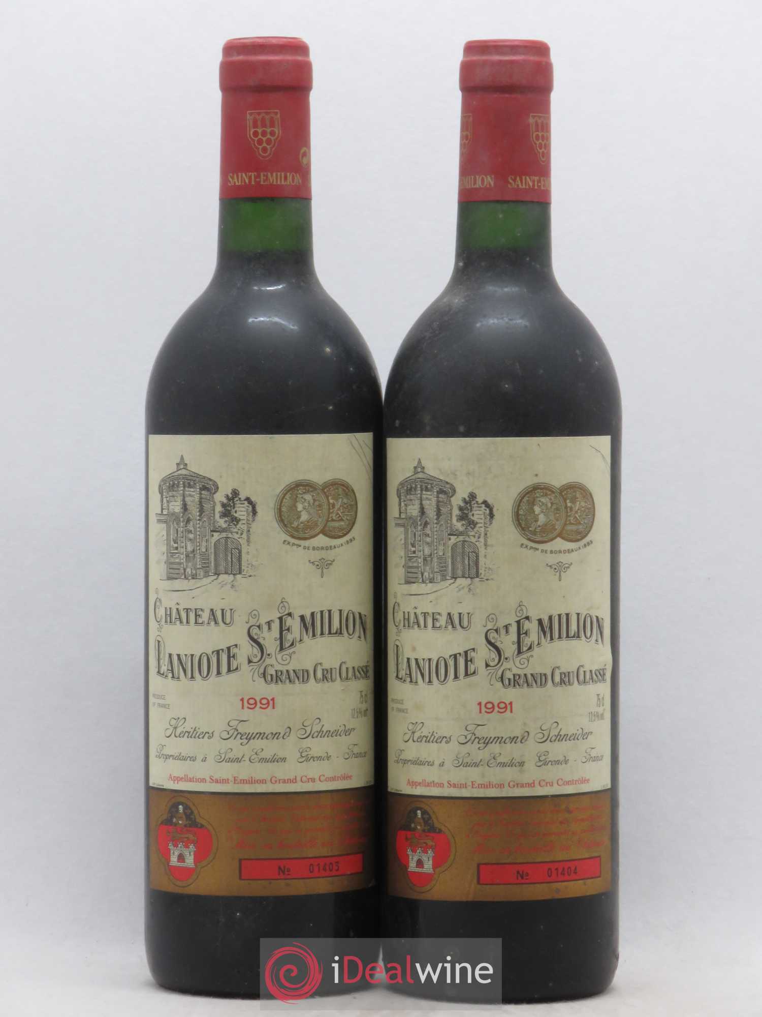 Château Laniote Grand Cru Classé 1991 - Lot de 2 bouteilles - 0